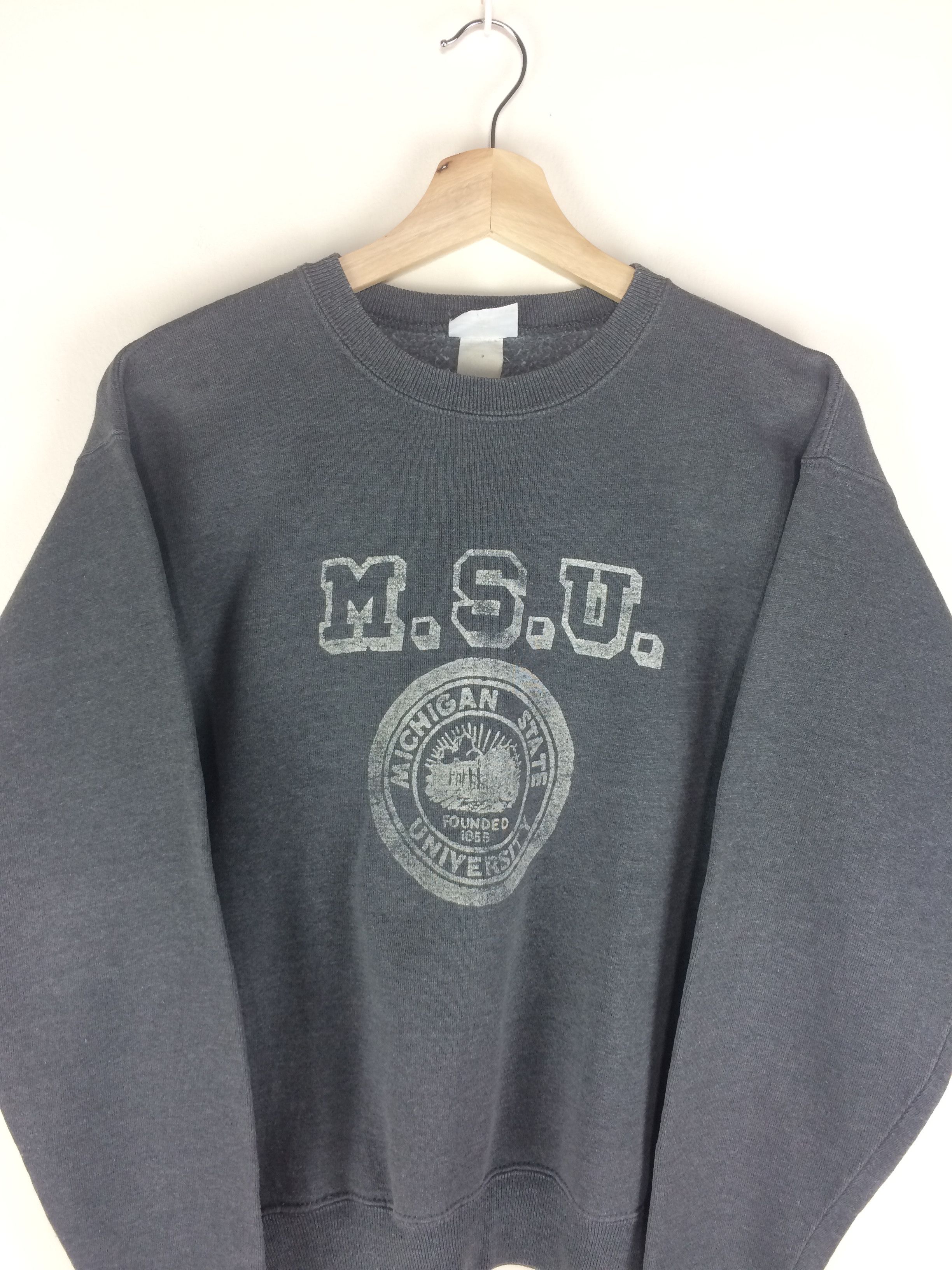 Vintage Vintage 80's Michigan State University Crewneck Sweatshirt Size US M / EU 48-50 / 2 - 3 Thumbnail