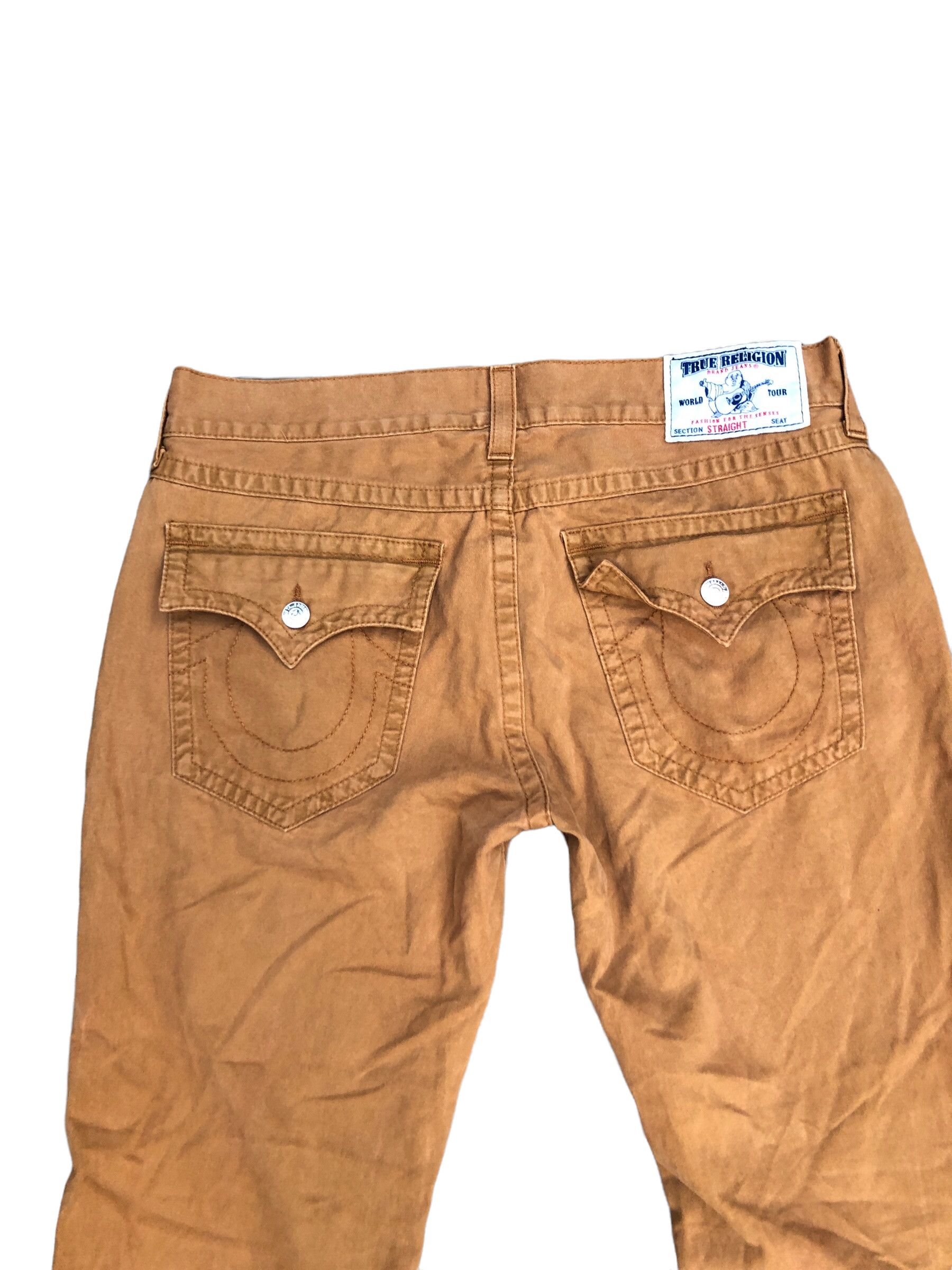 True Religion × Vintage Vintage True Religion Jeans Size 38 STRAIGHT Brown Flap T Size US 38 / EU 54 - 2 Thumbnail