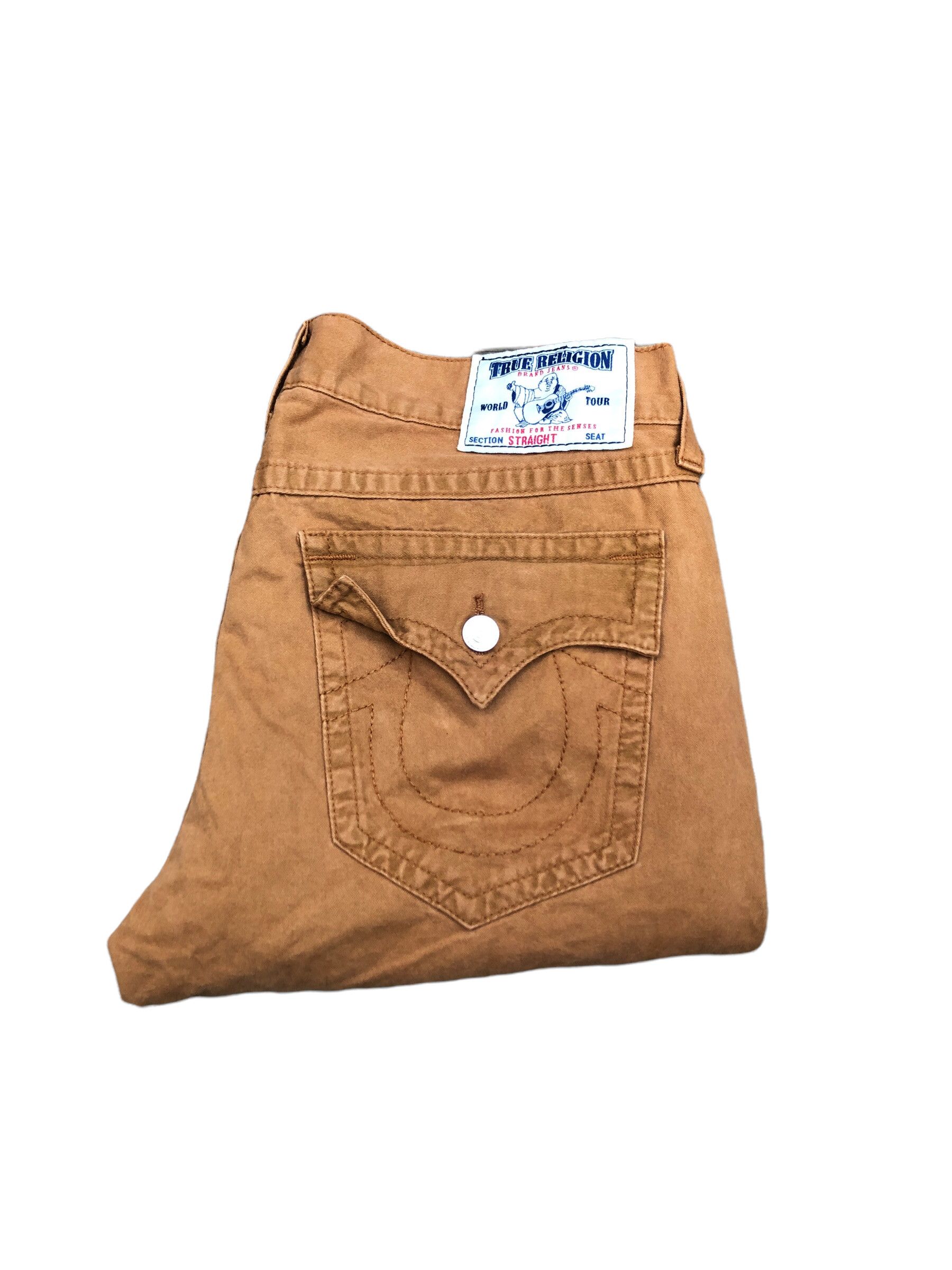 True Religion × Vintage Vintage True Religion Jeans Size 38 STRAIGHT Brown Flap T Size US 38 / EU 54 - 8 Thumbnail
