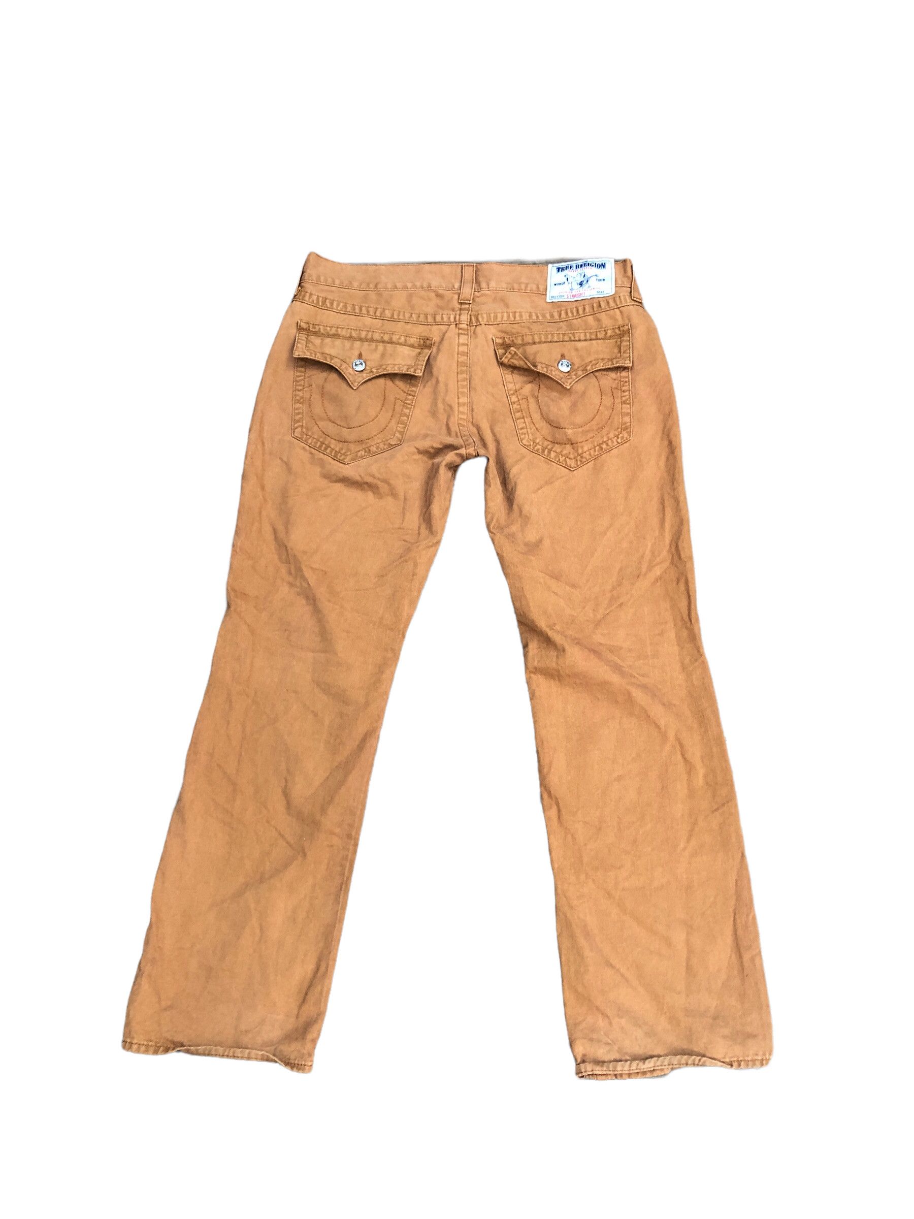 True Religion × Vintage Vintage True Religion Jeans Size 38 STRAIGHT Brown Flap T Size US 38 / EU 54 - 3 Thumbnail