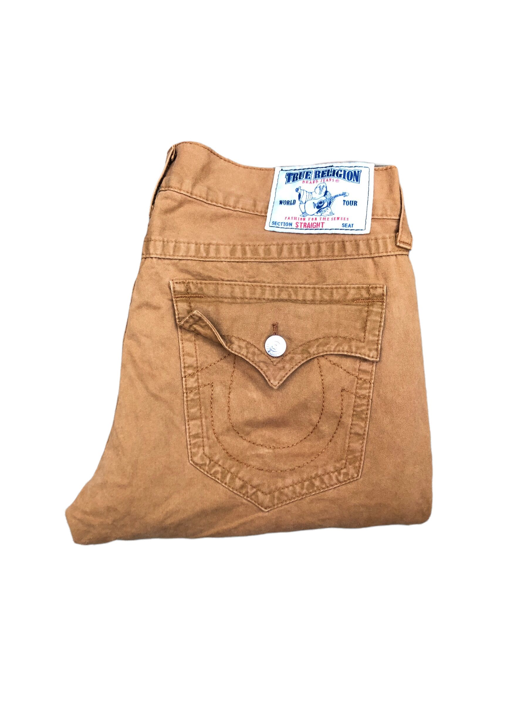 True Religion × Vintage Vintage True Religion Jeans Size 38 STRAIGHT Brown Flap T Size US 38 / EU 54 - 1 Thumbnail