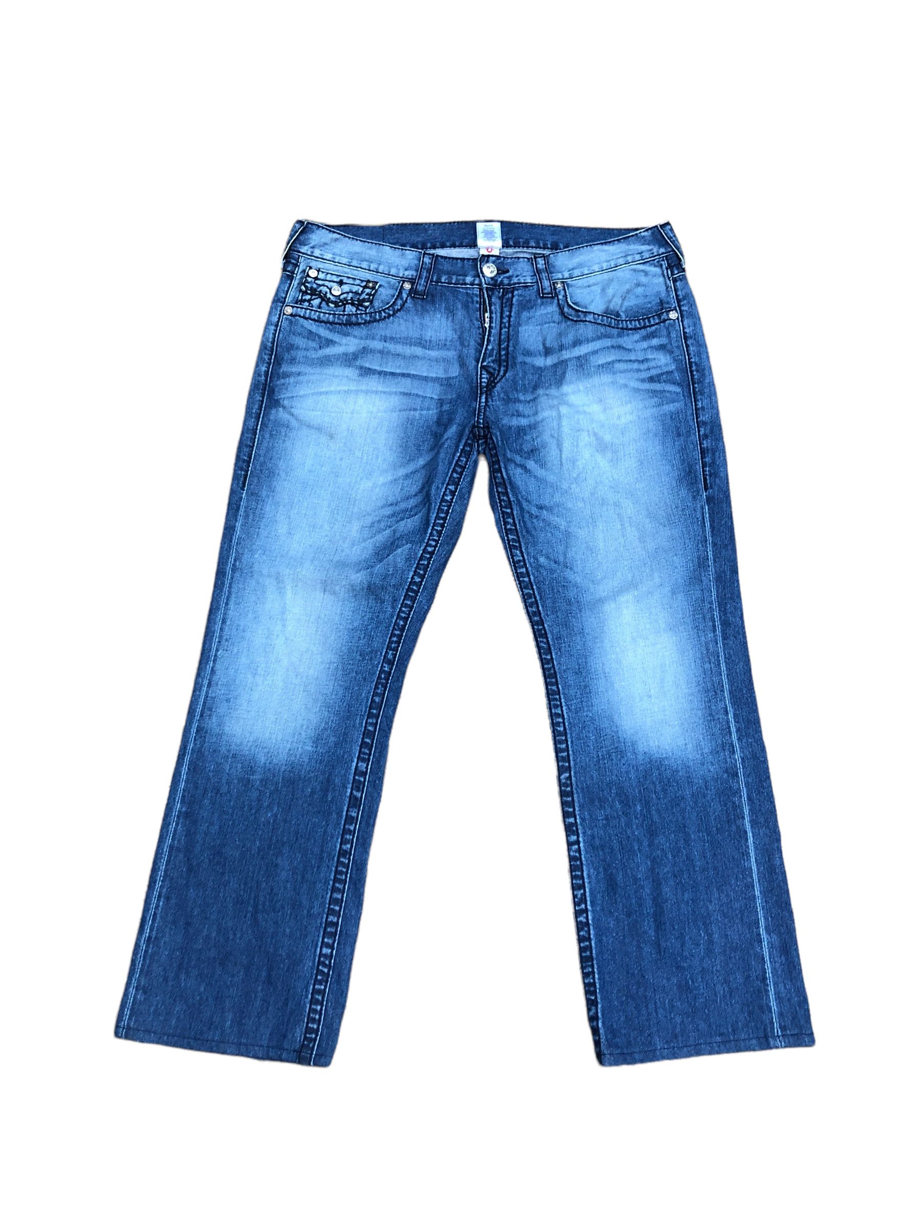 True Religion × Vintage Vintage True Religion Jeans Size 38 STRAIGHT Blue Size US 38 / EU 54 - 4 Thumbnail
