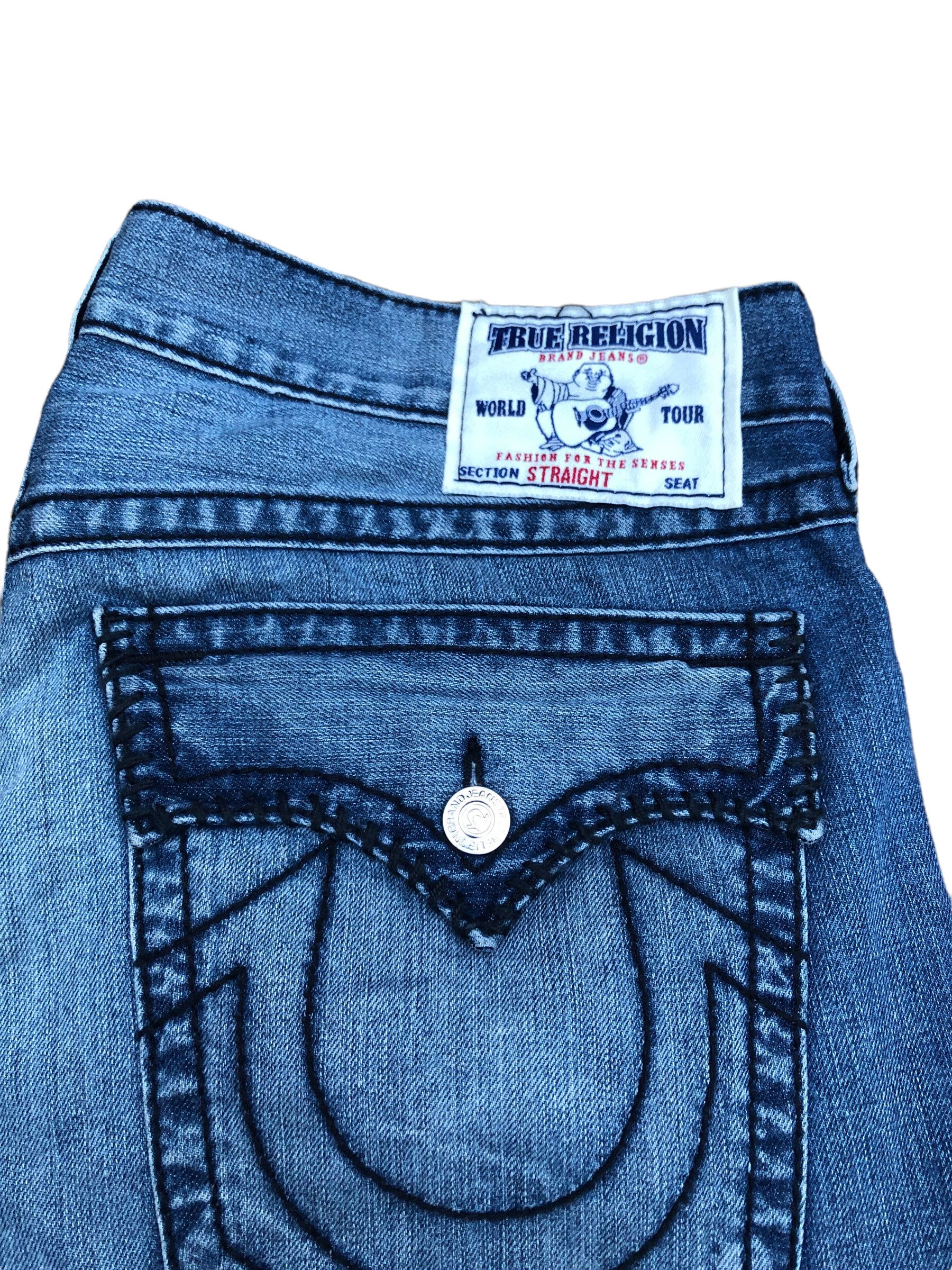 True Religion × Vintage Vintage True Religion Jeans Size 38 STRAIGHT Blue Size US 38 / EU 54 - 8 Thumbnail