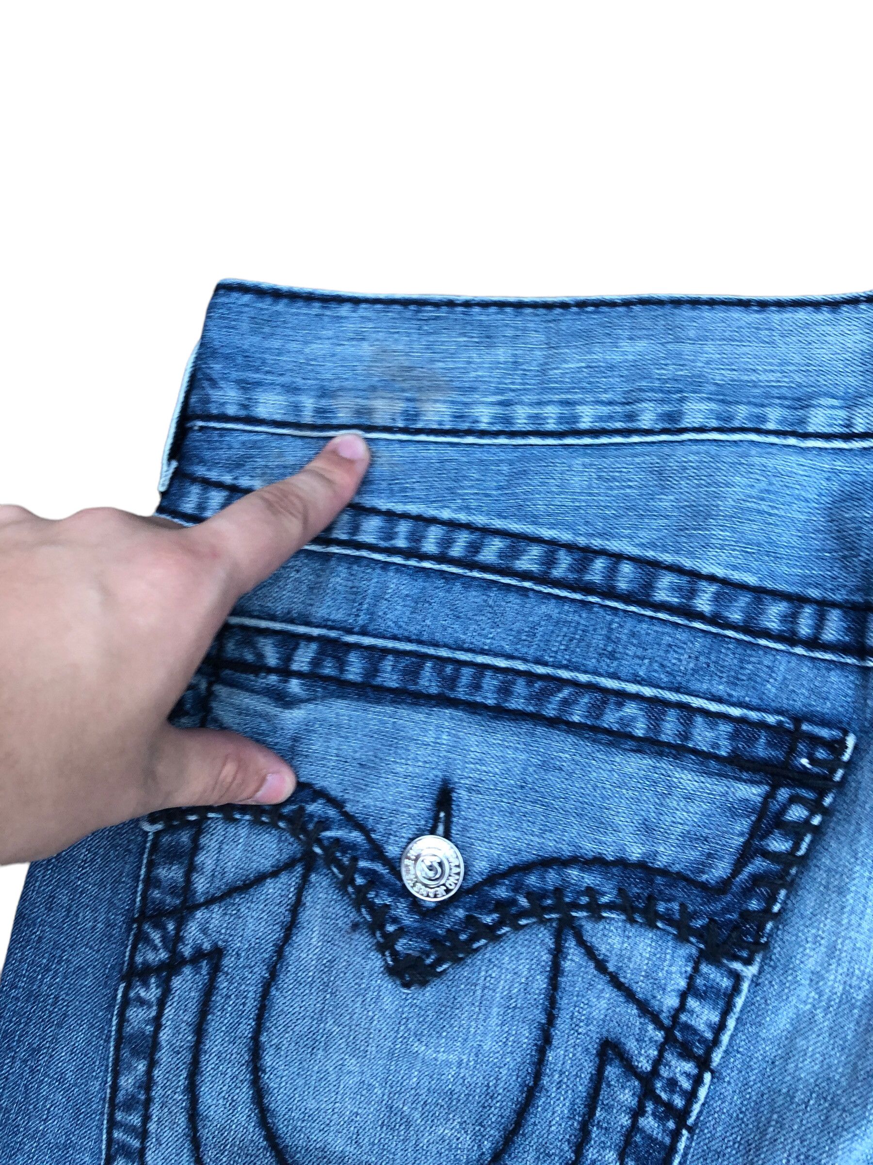 True Religion × Vintage Vintage True Religion Jeans Size 38 STRAIGHT Blue Size US 38 / EU 54 - 9 Thumbnail