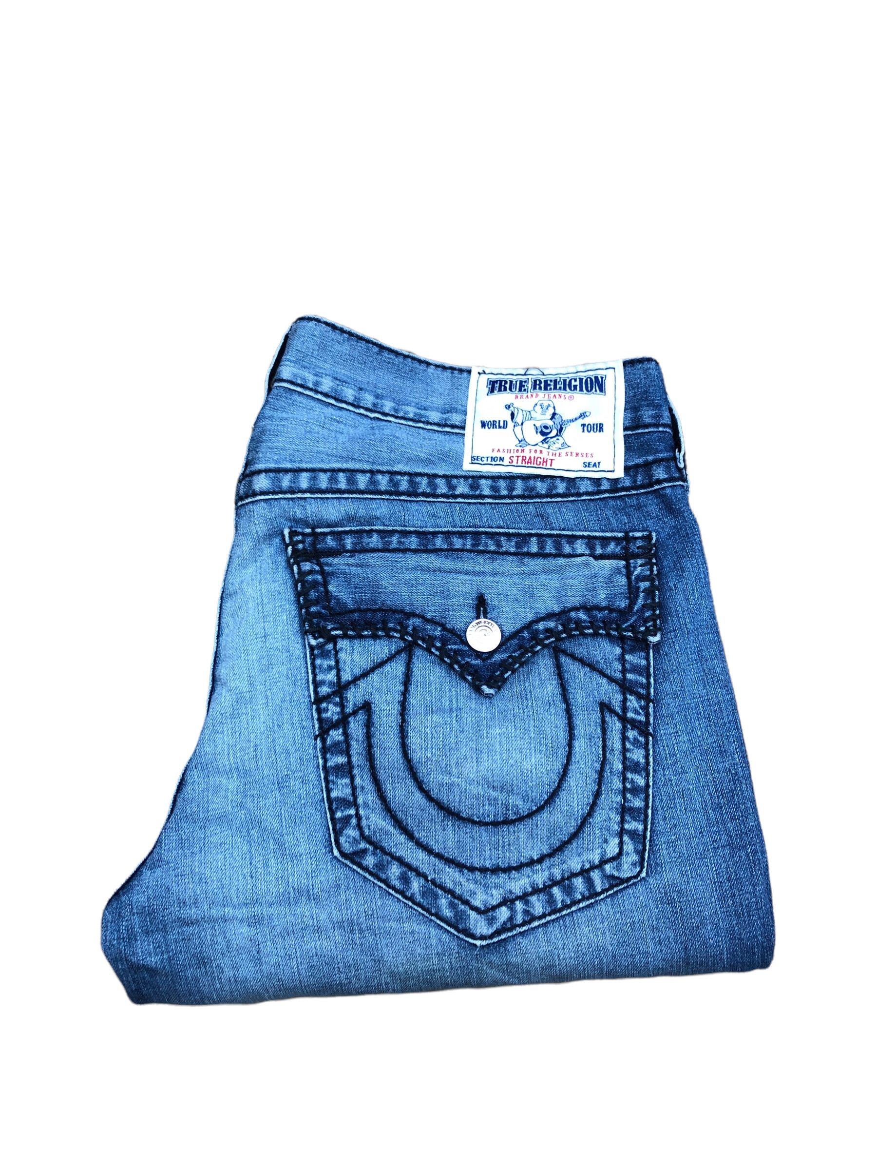 True Religion × Vintage Vintage True Religion Jeans Size 38 STRAIGHT Blue Size US 38 / EU 54 - 6 Thumbnail