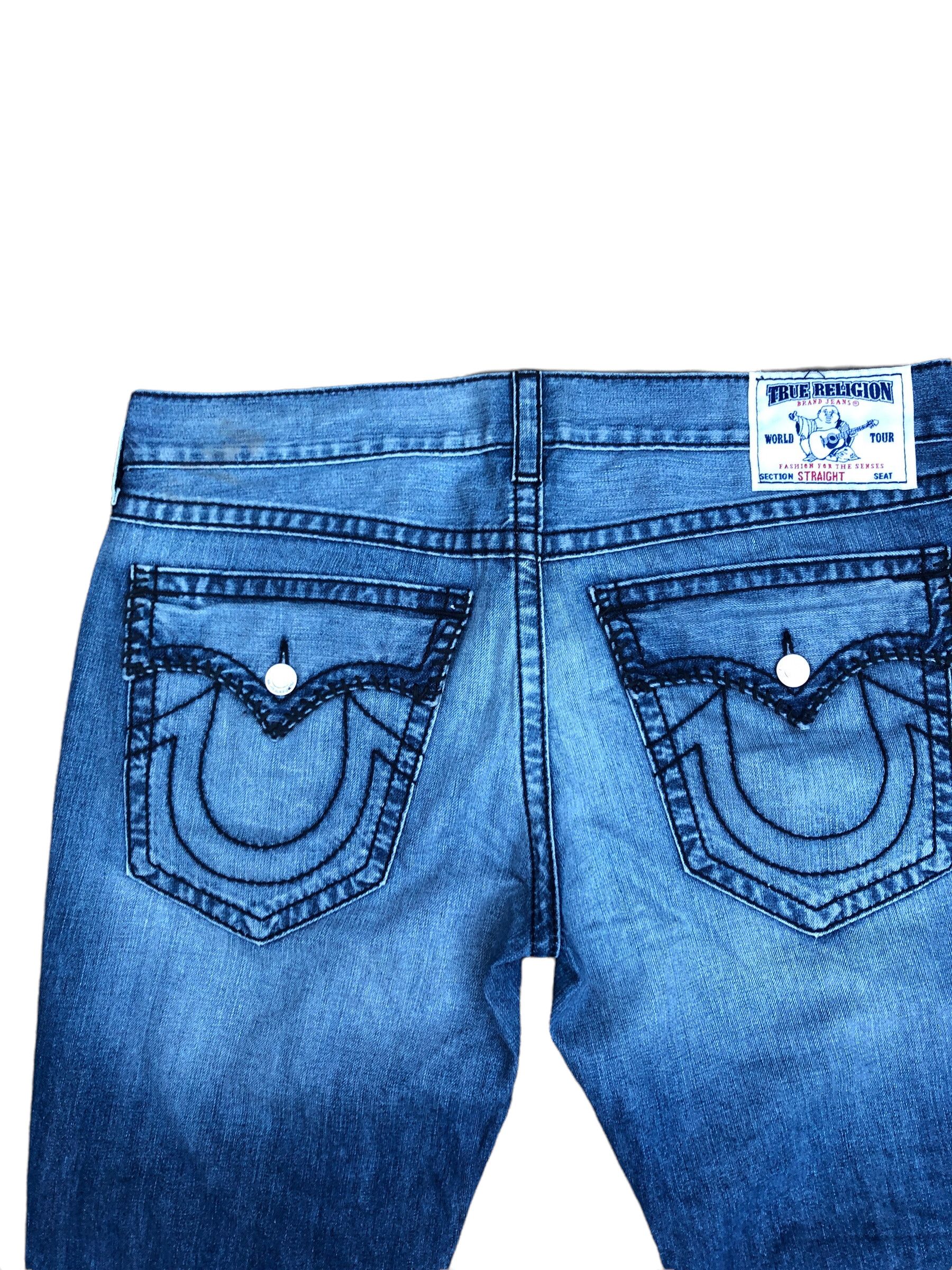 True Religion × Vintage Vintage True Religion Jeans Size 38 STRAIGHT Blue Size US 38 / EU 54 - 2 Thumbnail