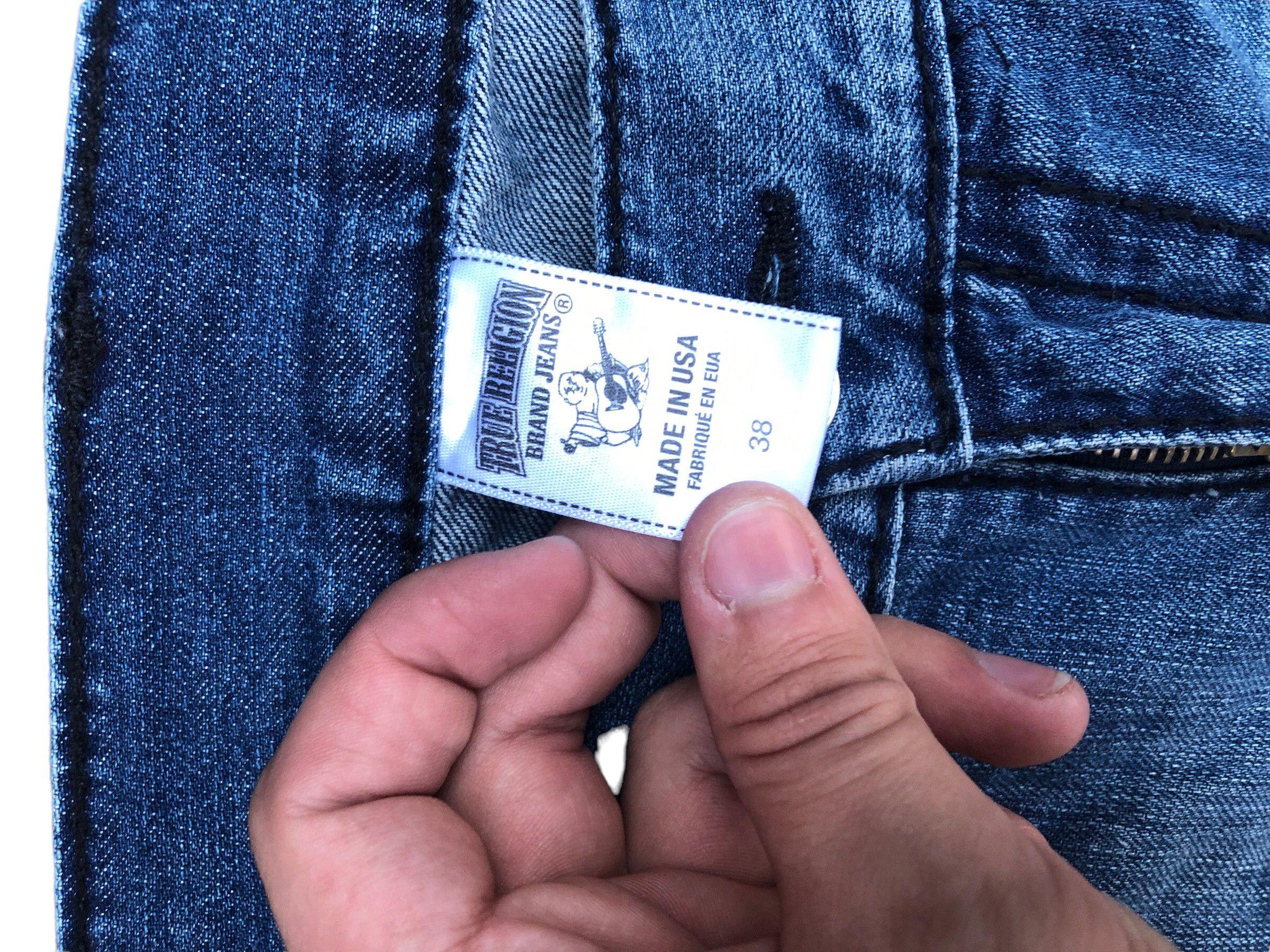True Religion × Vintage Vintage True Religion Jeans Size 38 STRAIGHT Blue Size US 38 / EU 54 - 12 Thumbnail