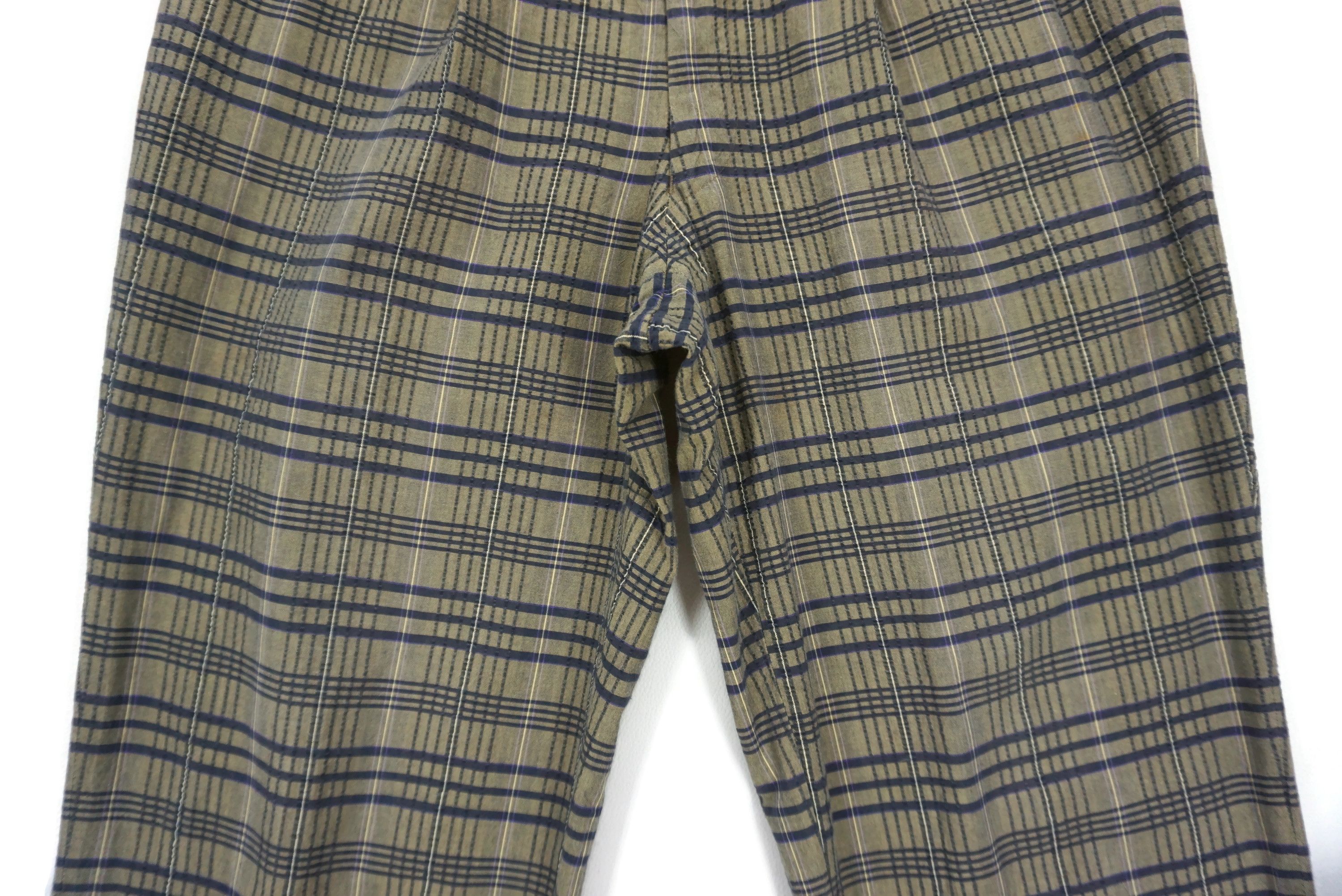 Designer × Japanese Brand × Michiko Koshino Tartan Pleated Pants Mr Junko by Junko Koshino Plaid Japan Size US 33 - 5 Thumbnail