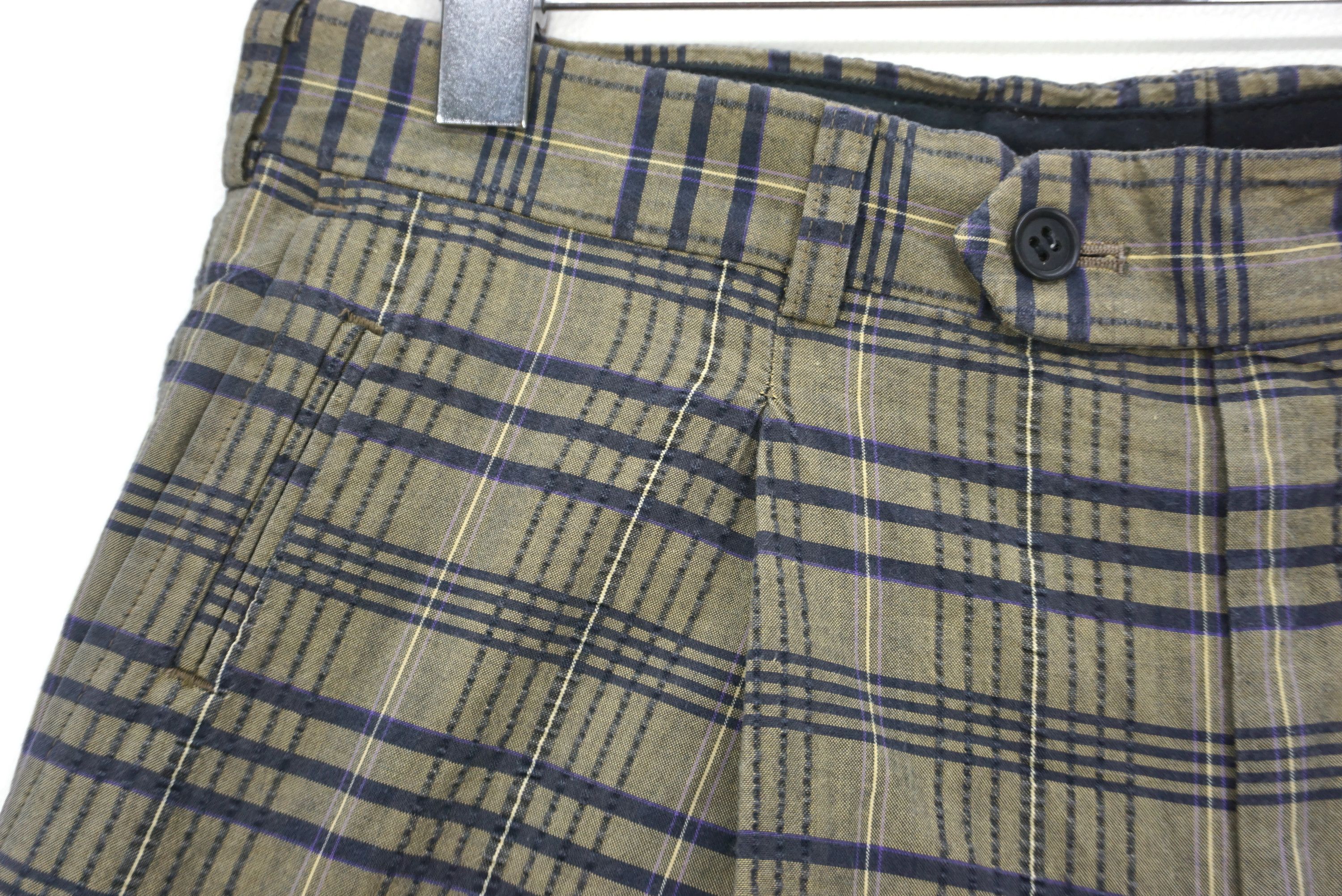 Designer × Japanese Brand × Michiko Koshino Tartan Pleated Pants Mr Junko by Junko Koshino Plaid Japan Size US 33 - 4 Thumbnail
