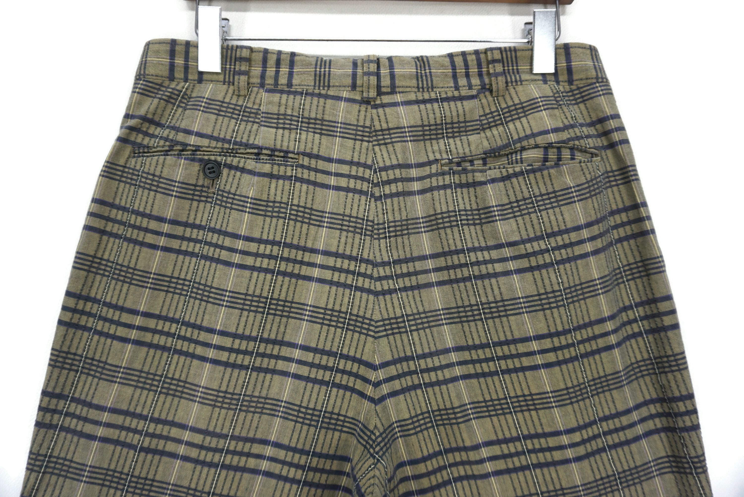 Designer × Japanese Brand × Michiko Koshino Tartan Pleated Pants Mr Junko by Junko Koshino Plaid Japan Size US 33 - 7 Thumbnail
