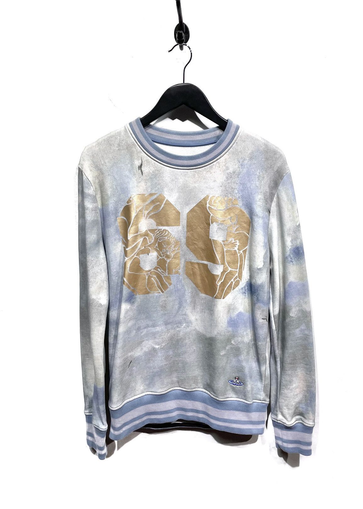 Vivienne Westwood Vivienne Westwood Rare Tie Dye Blue Gold Print Sweatshirt Size US M / EU 48-50 / 2 - 1 Thumbnail