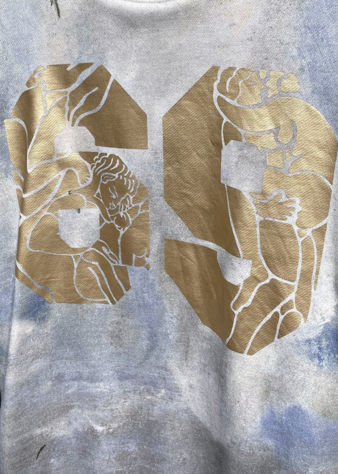 Vivienne Westwood Vivienne Westwood Rare Tie Dye Blue Gold Print Sweatshirt Size US M / EU 48-50 / 2 - 5 Thumbnail