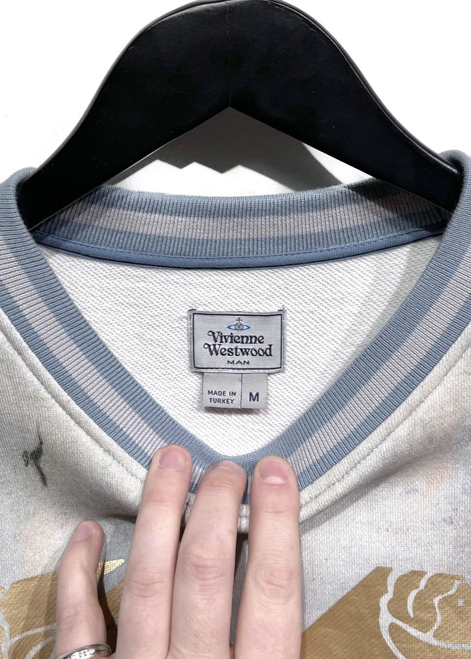Vivienne Westwood Vivienne Westwood Rare Tie Dye Blue Gold Print Sweatshirt Size US M / EU 48-50 / 2 - 3 Thumbnail