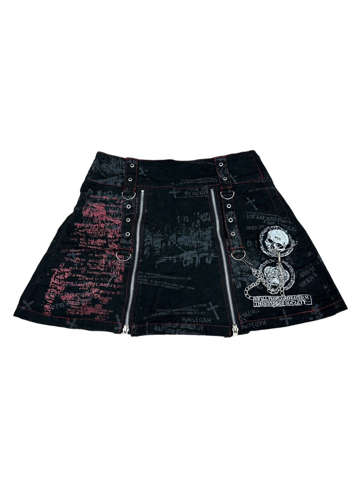 image of Seditionaries Mad Punks Skirt in Black, Women's (Size 27)