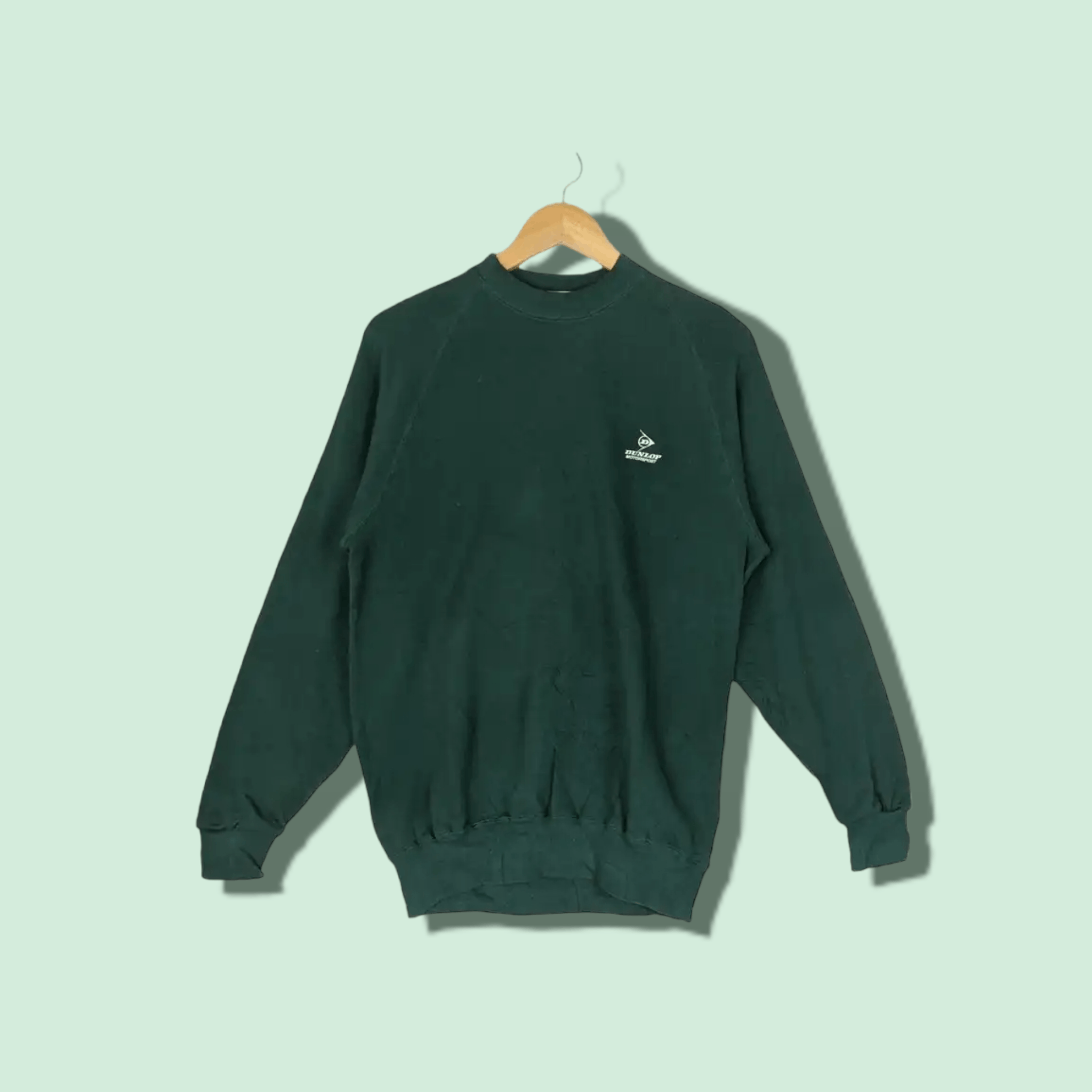 Dunlop × Japanese Brand Vintage 80's DUNLOP Motorsport Plain Jumper Sweatshirt Size US M / EU 48-50 / 2 - 1 Thumbnail