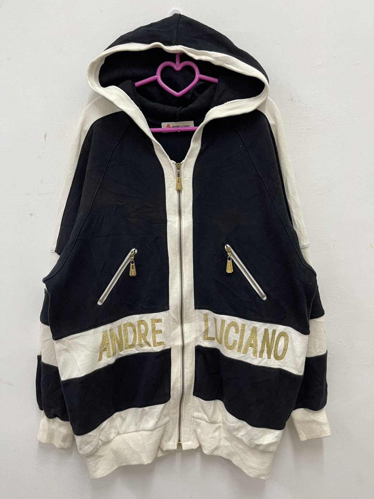 Andreluciano Rare Vintage ANDRELUCIANO Embroidered Spell Out Hoodie Size US L / EU 52-54 / 3 - 3 Thumbnail