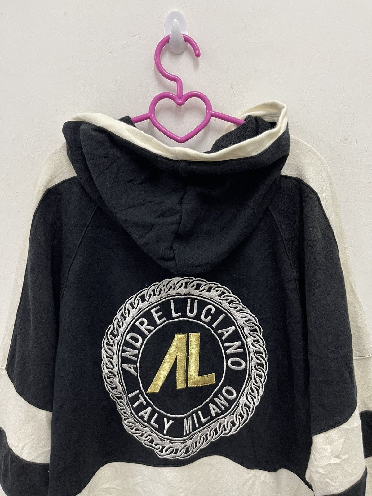 Andreluciano Rare Vintage ANDRELUCIANO Embroidered Spell Out Hoodie Size US L / EU 52-54 / 3 - 2 Thumbnail