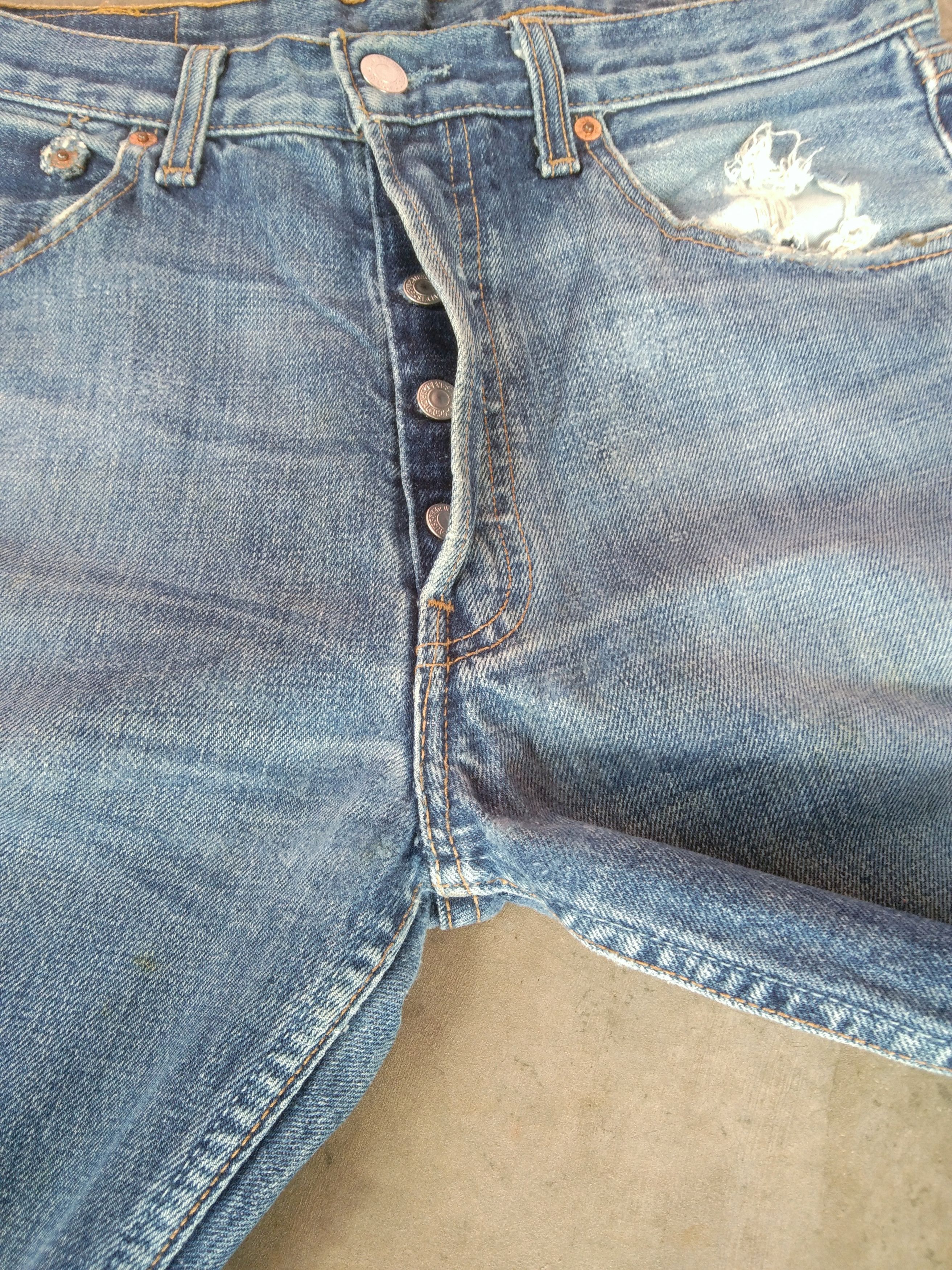 Levi's × Vintage Vintage Levis 501 Distressed Jeans 32x32 Size US 32 / EU 48 - 7 Thumbnail