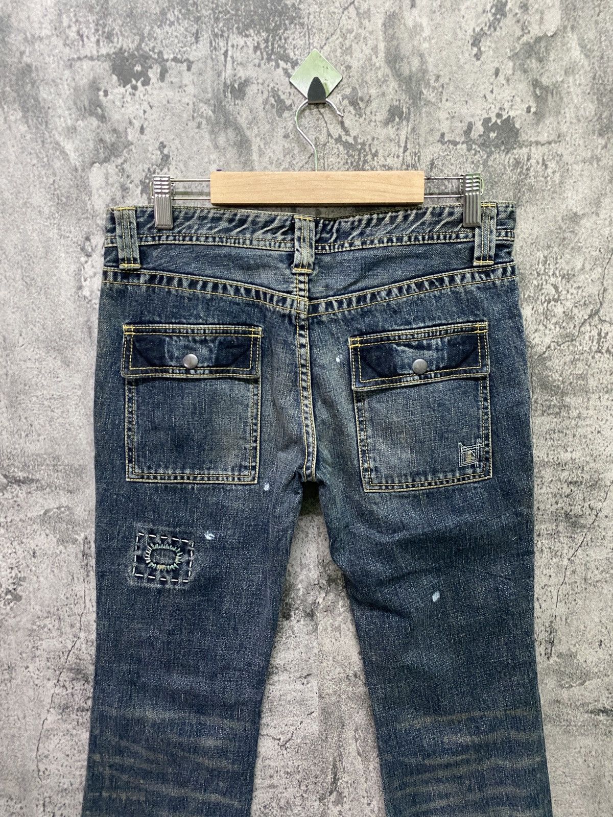 Designer × Japanese Brand Japanese Sashiko BACK NUMBER Bush Low Rise Pants Size US 30 / EU 46 - 11 Thumbnail