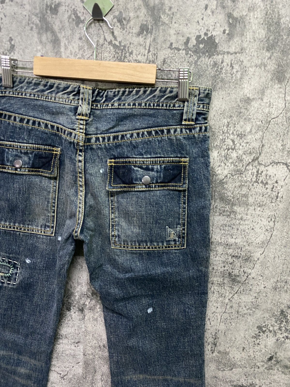 Designer × Japanese Brand Japanese Sashiko BACK NUMBER Bush Low Rise Pants Size US 30 / EU 46 - 13 Thumbnail