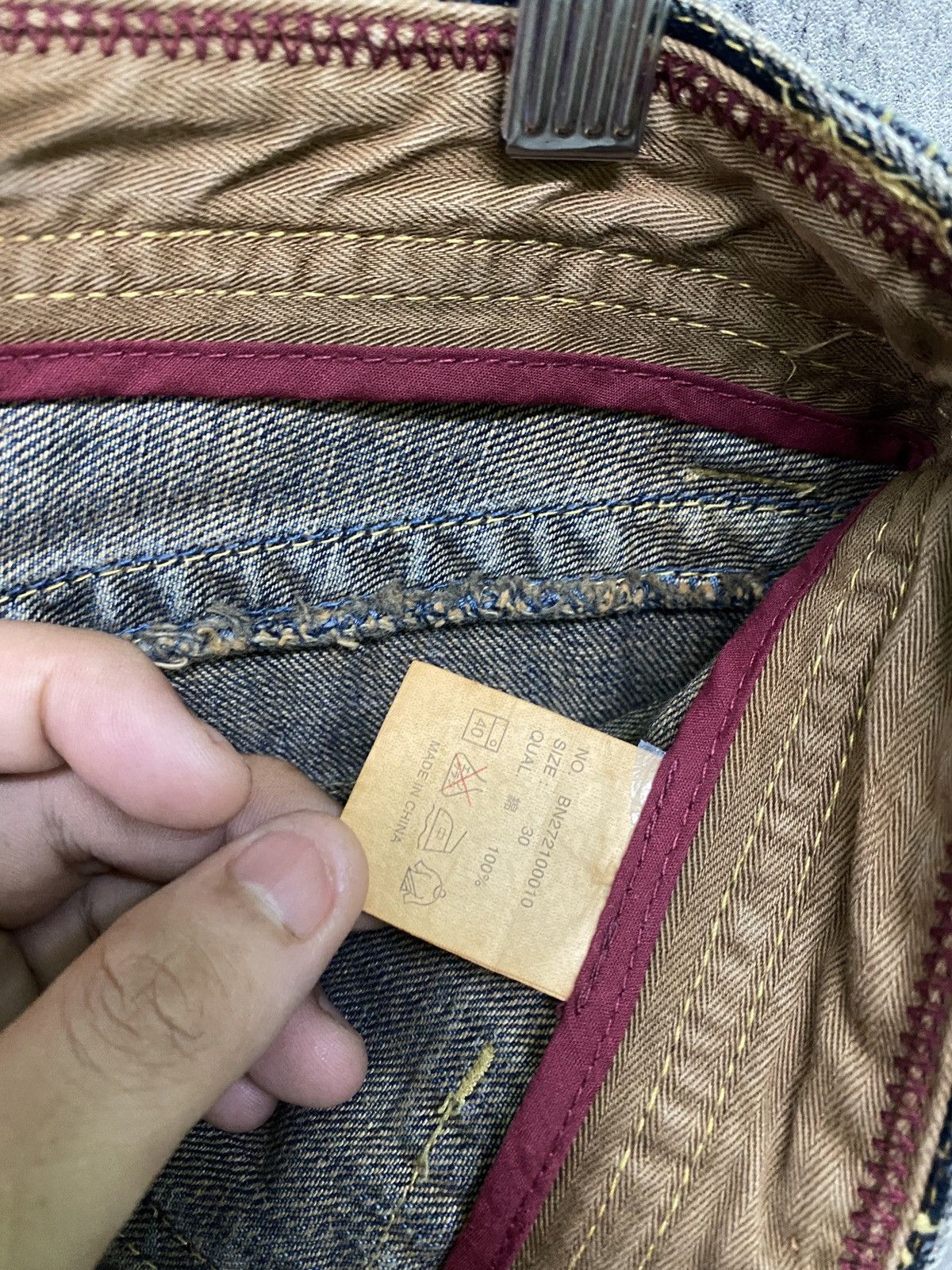 Designer × Japanese Brand Japanese Sashiko BACK NUMBER Bush Low Rise Pants Size US 30 / EU 46 - 17 Thumbnail