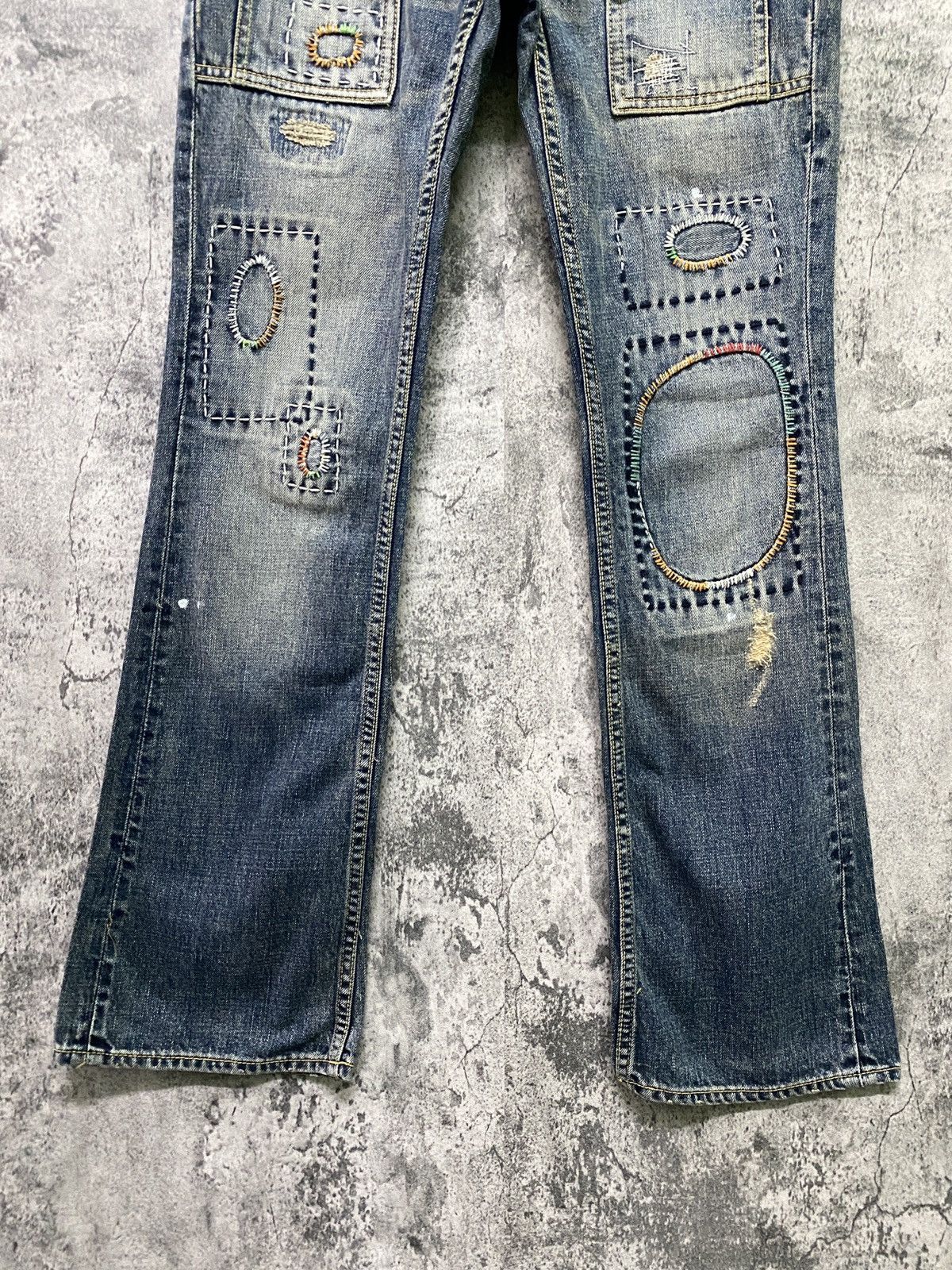 Designer × Japanese Brand Japanese Sashiko BACK NUMBER Bush Low Rise Pants Size US 30 / EU 46 - 9 Thumbnail