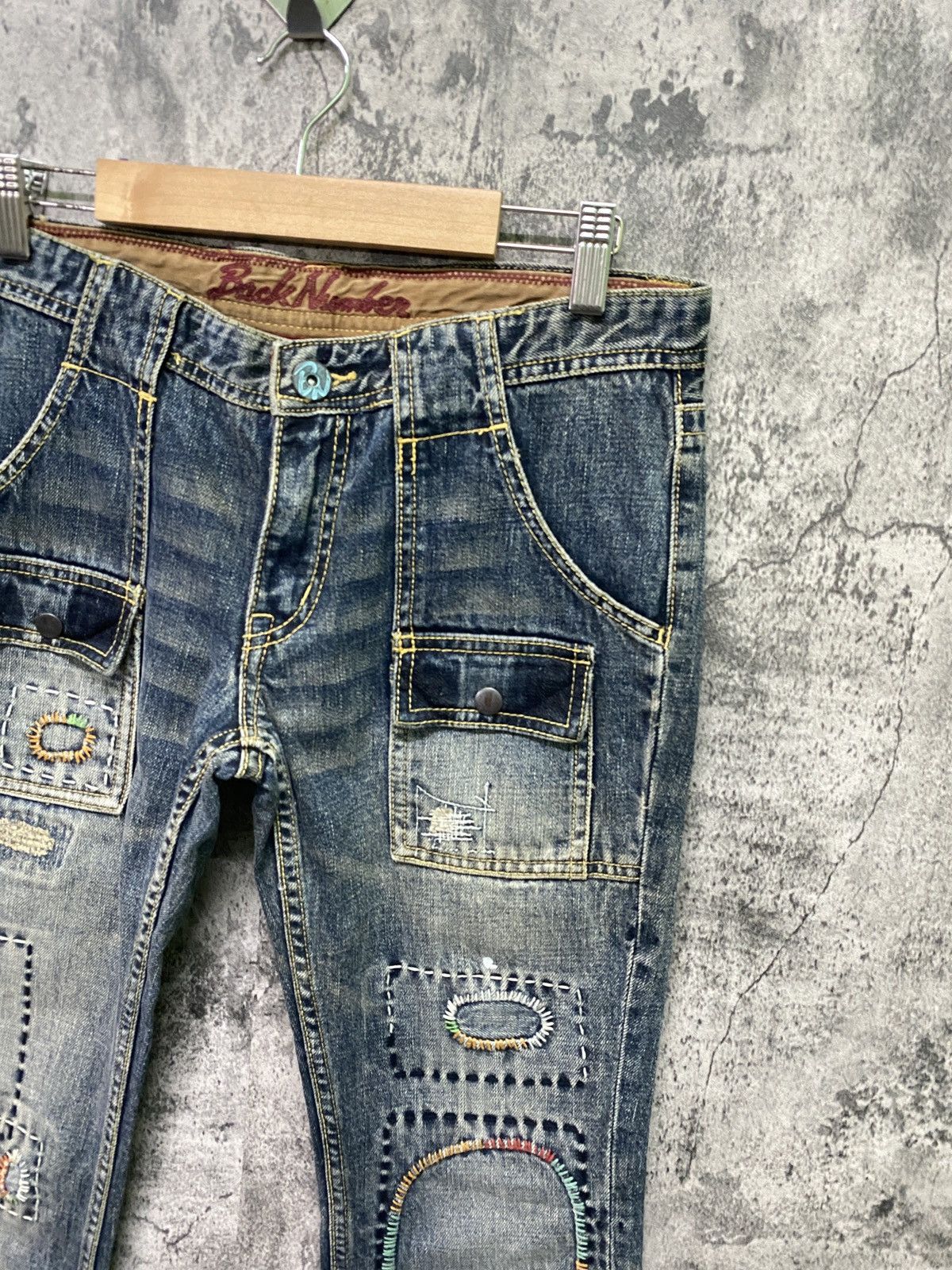 Designer × Japanese Brand Japanese Sashiko BACK NUMBER Bush Low Rise Pants Size US 30 / EU 46 - 5 Thumbnail