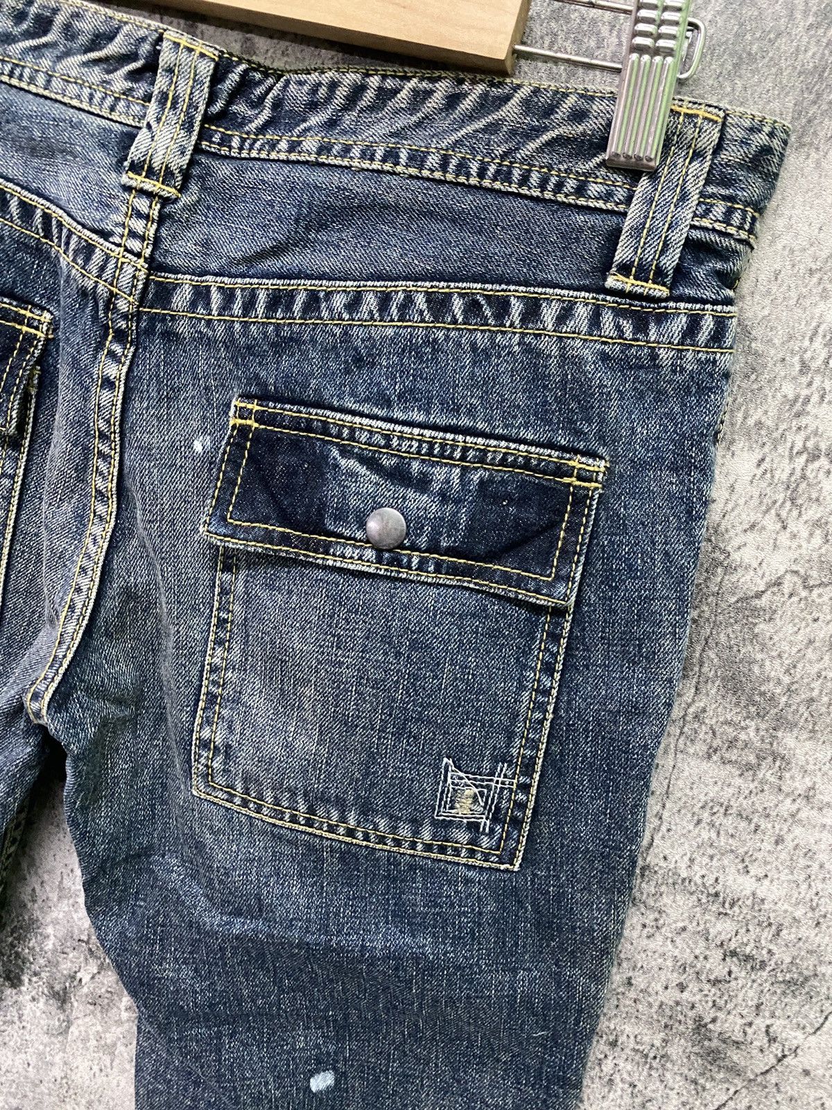 Designer × Japanese Brand Japanese Sashiko BACK NUMBER Bush Low Rise Pants Size US 30 / EU 46 - 16 Thumbnail