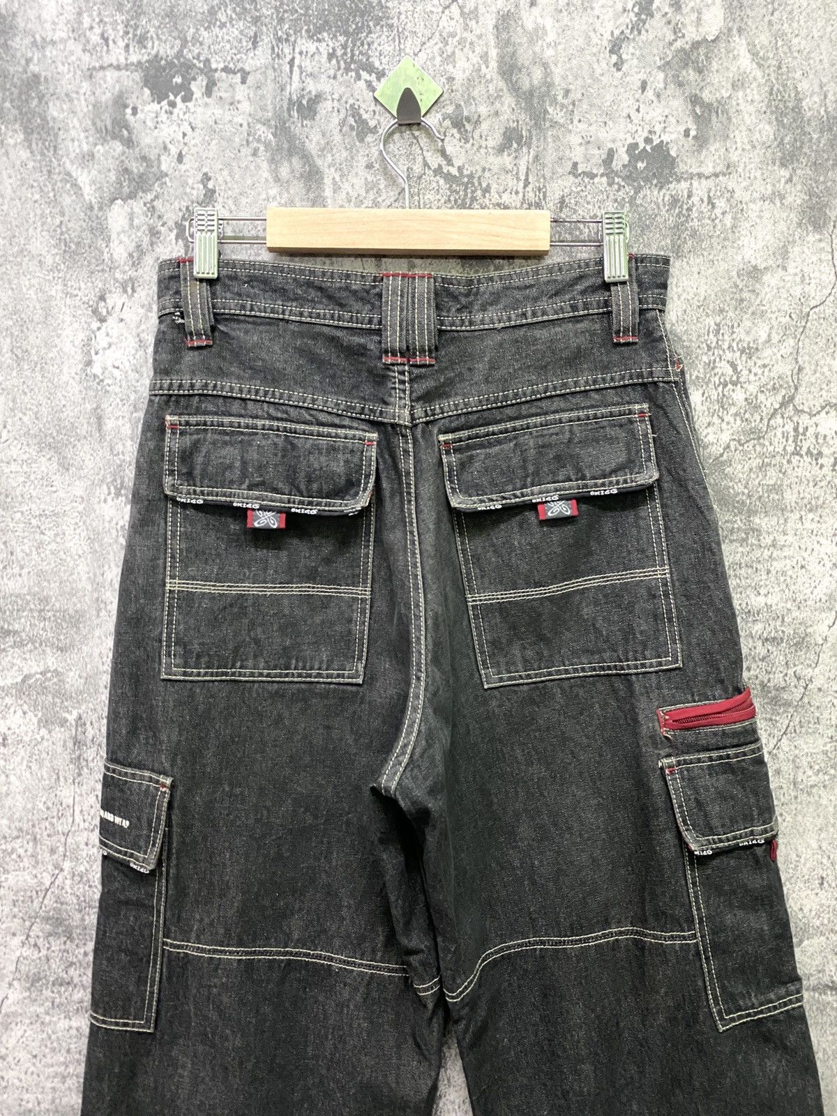 Japanese Brand PIKO Hawaiian Denim Baggy Cargo Pants Size US 29 - 12 Thumbnail