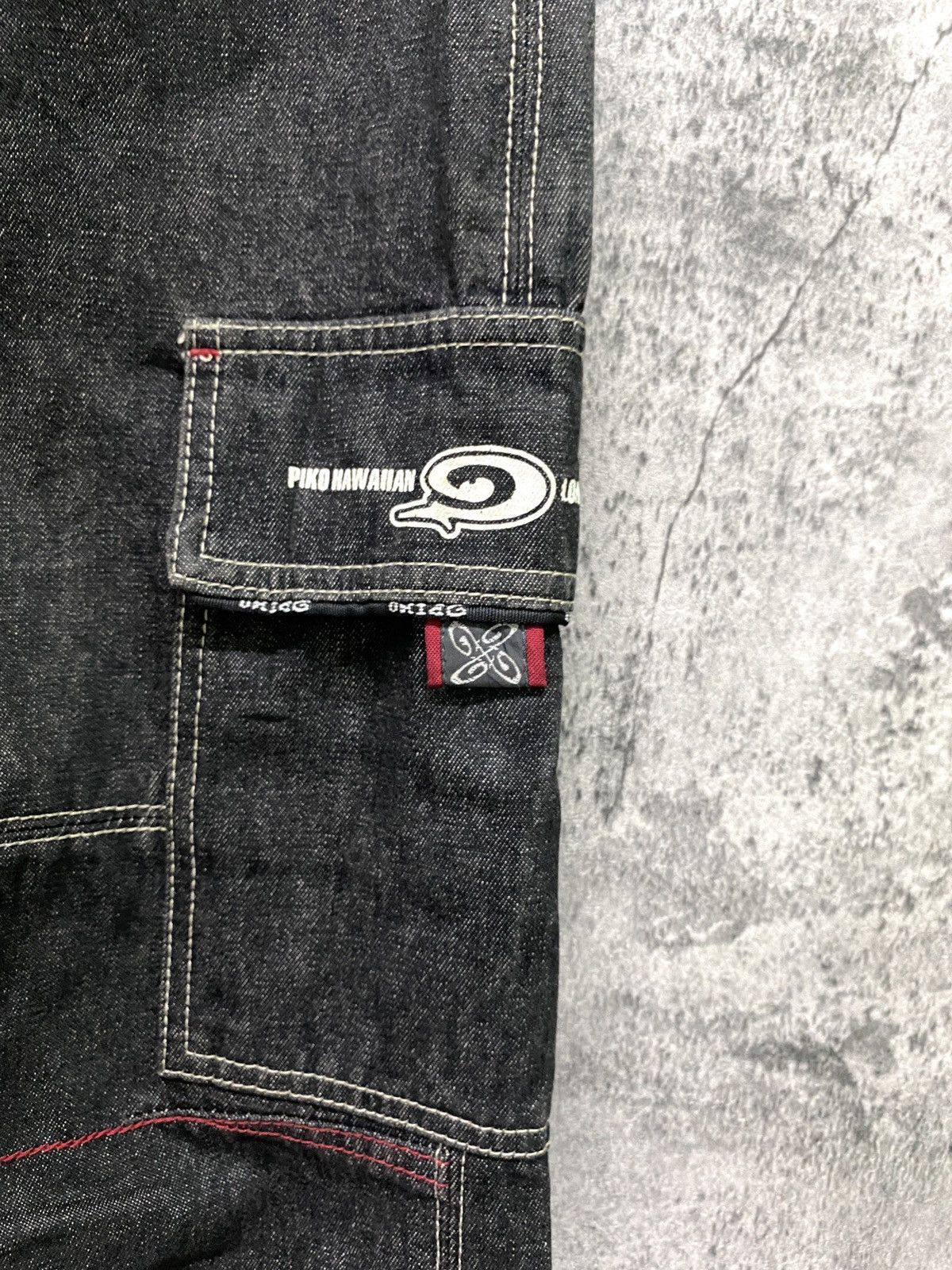 Japanese Brand PIKO Hawaiian Denim Baggy Cargo Pants Size US 29 - 8 Thumbnail