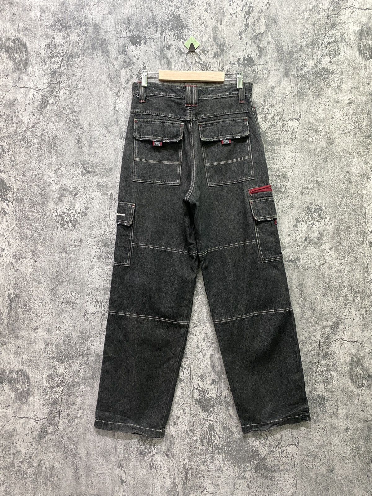Japanese Brand PIKO Hawaiian Denim Baggy Cargo Pants Size US 29 - 2 Thumbnail