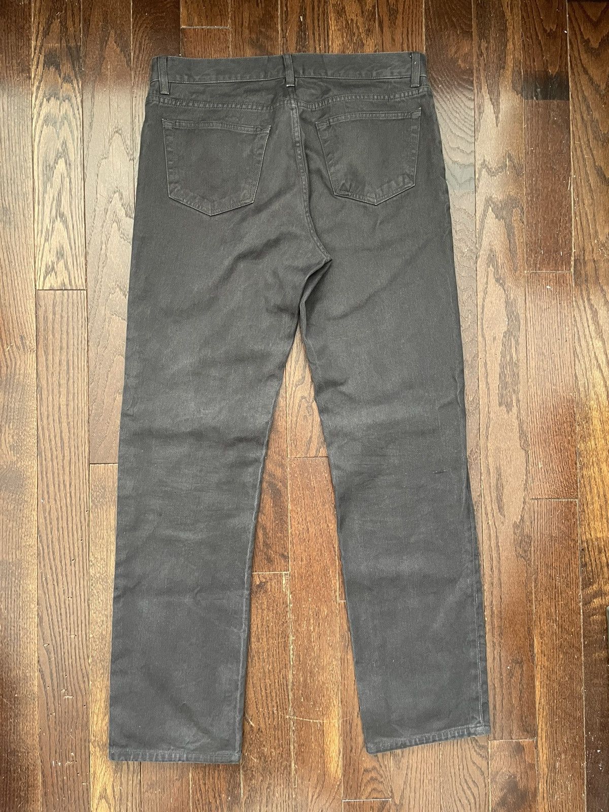 Helmut Lang Archive 90s Helmut Lang Raw Silk Denim Jeans Sunfaded Black Size US 35 - 2 Thumbnail
