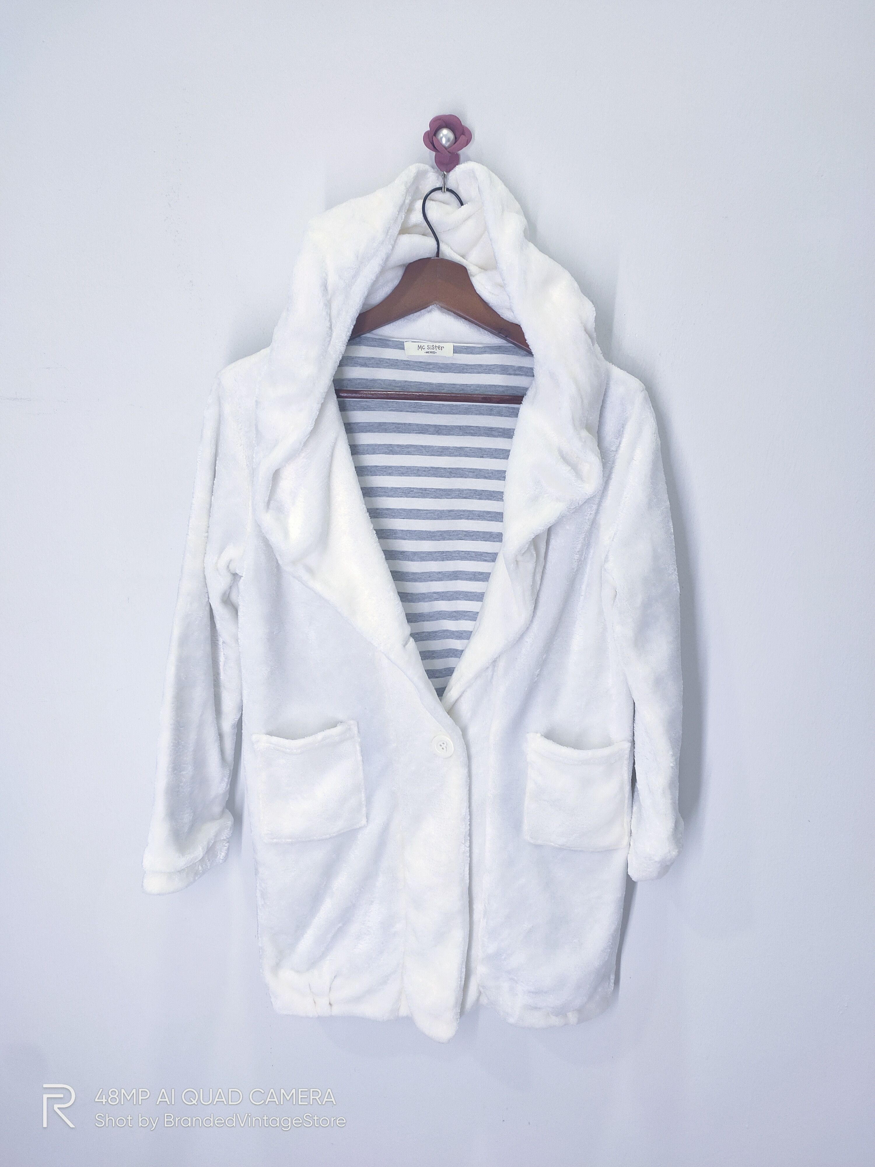 Japanese Brand MC SISTER 3Q Soft Fur Fleece Hoodie Tunic Coat Parka Jacket Size M / US 6-8 / IT 42-44 - 1 Thumbnail