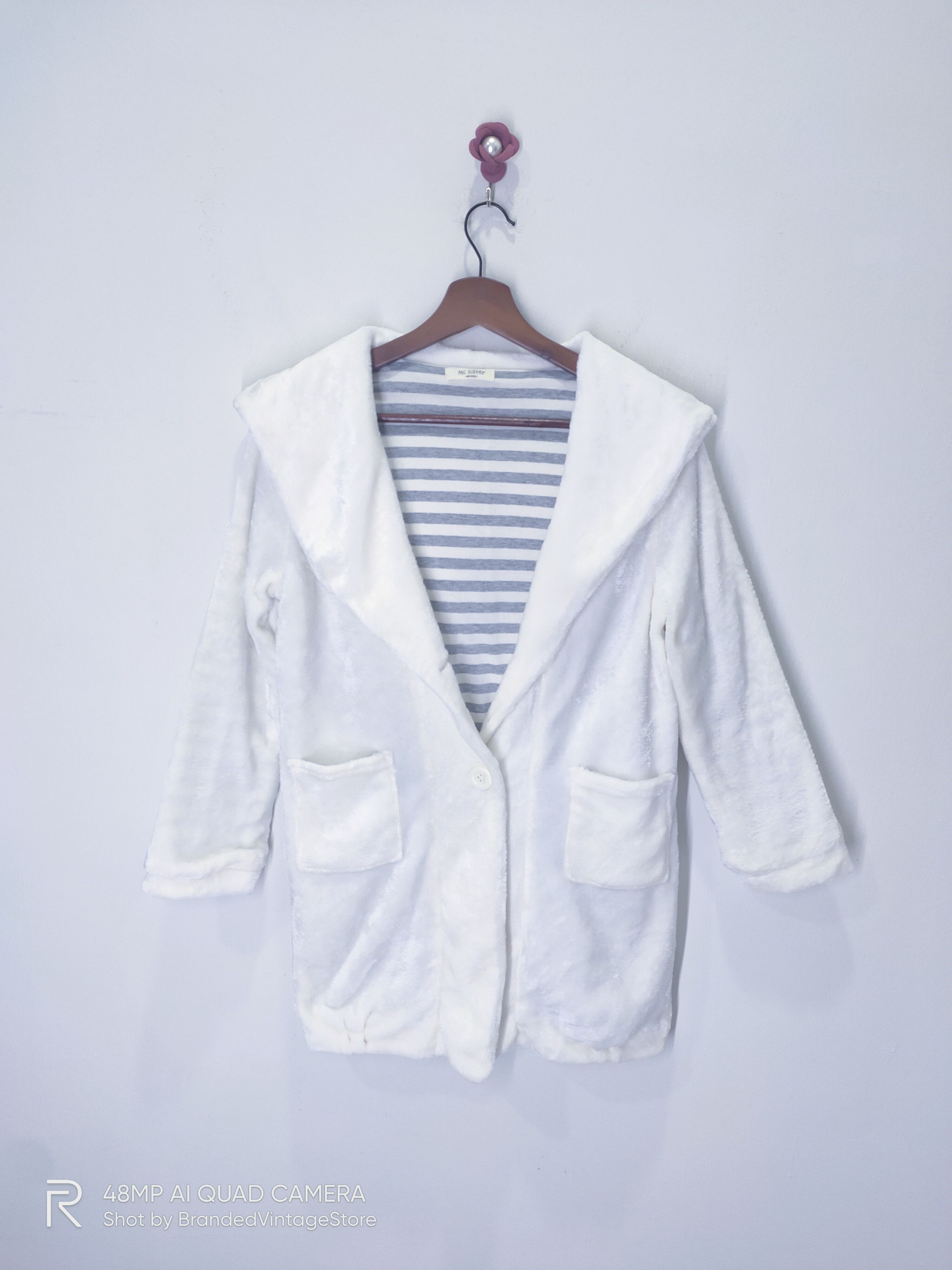Japanese Brand MC SISTER 3Q Soft Fur Fleece Hoodie Tunic Coat Parka Jacket Size M / US 6-8 / IT 42-44 - 2 Thumbnail