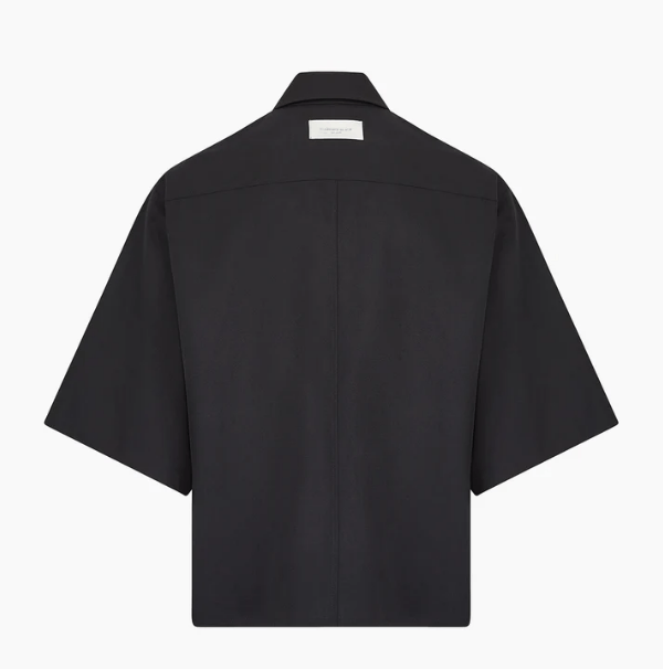 Florence Black Black Wool Boxy Short Sleeve Shirt V2 Size US L / EU 52-54 / 3 - 2 Thumbnail