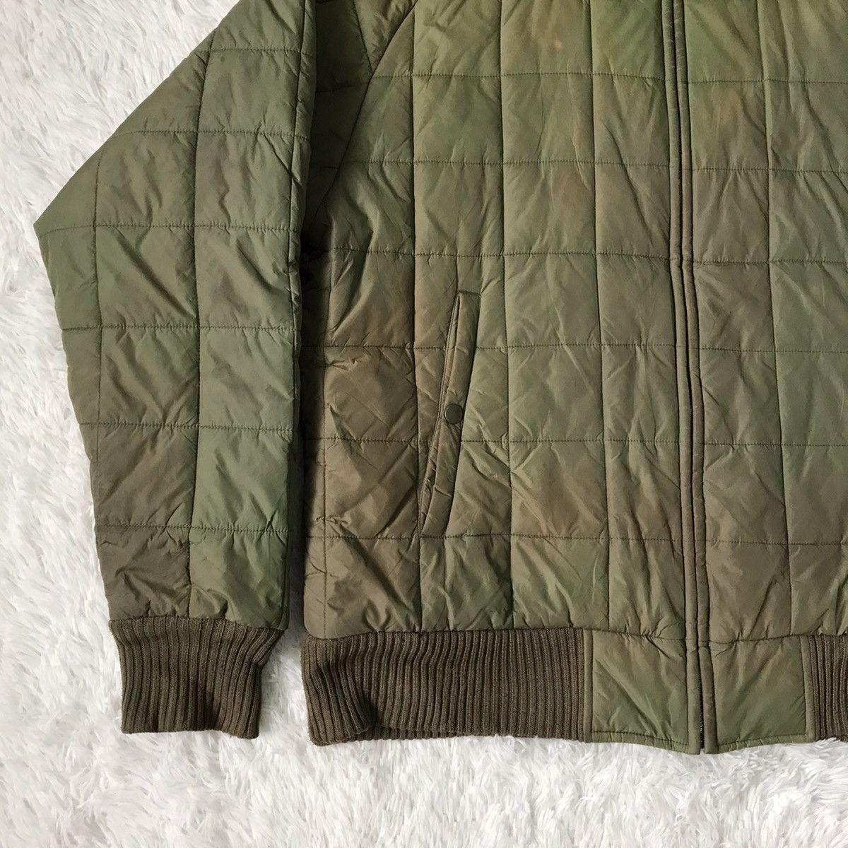 Alpha Industries Thrashed Faded Alpha Industries Quilted Style Jacket Size US XL / EU 56 / 4 - 6 Thumbnail