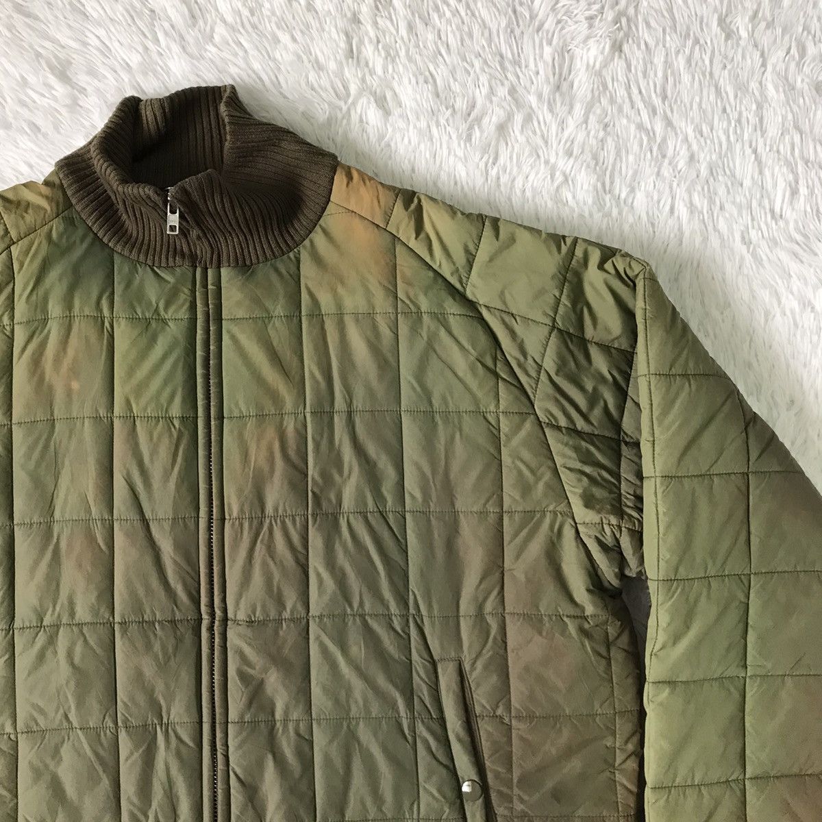 Alpha Industries Thrashed Faded Alpha Industries Quilted Style Jacket Size US XL / EU 56 / 4 - 4 Thumbnail