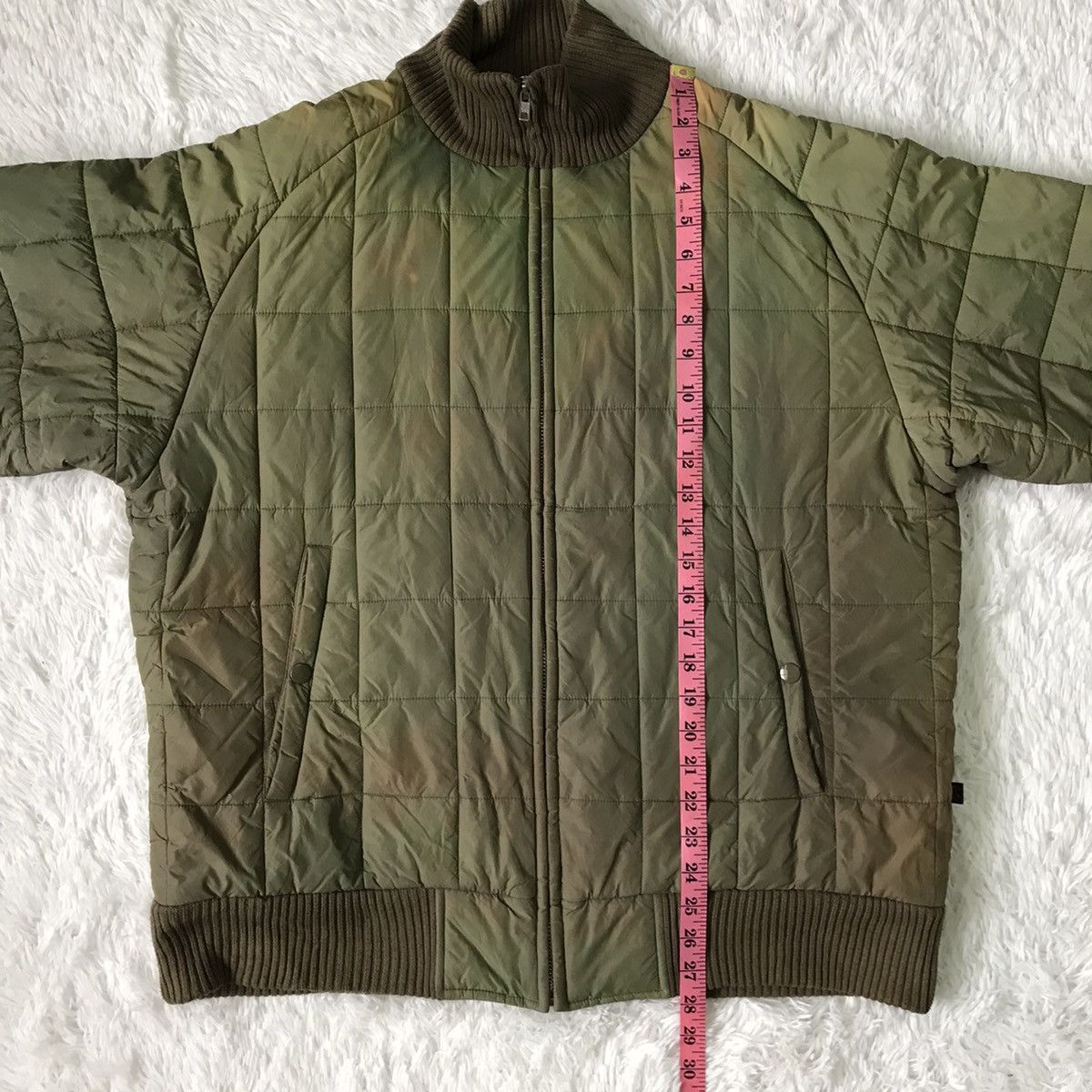 Alpha Industries Thrashed Faded Alpha Industries Quilted Style Jacket Size US XL / EU 56 / 4 - 22 Thumbnail