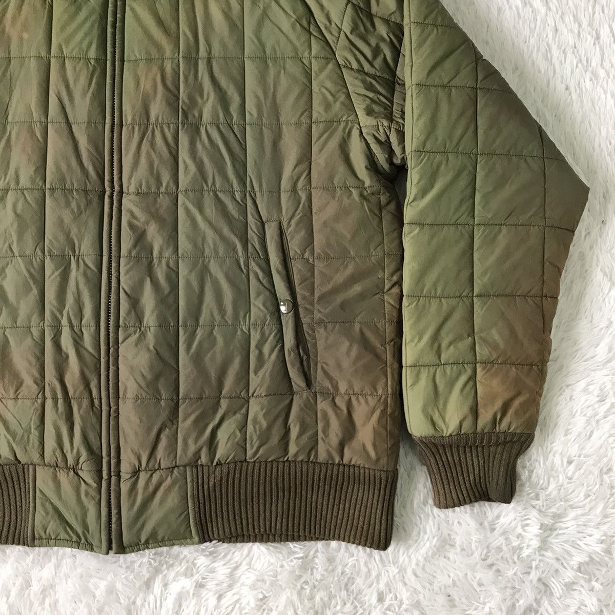 Alpha Industries Thrashed Faded Alpha Industries Quilted Style Jacket Size US XL / EU 56 / 4 - 5 Thumbnail