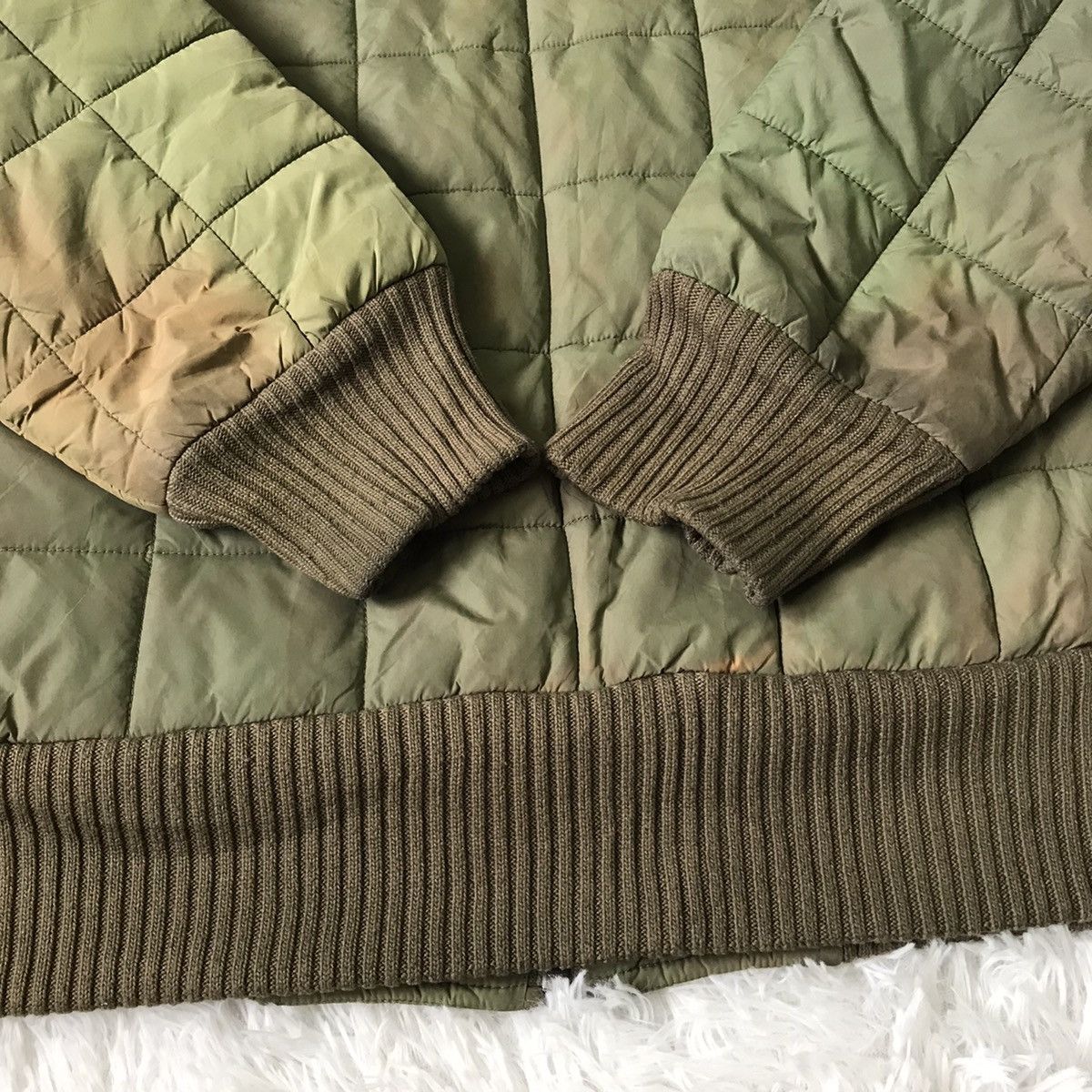 Alpha Industries Thrashed Faded Alpha Industries Quilted Style Jacket Size US XL / EU 56 / 4 - 14 Thumbnail