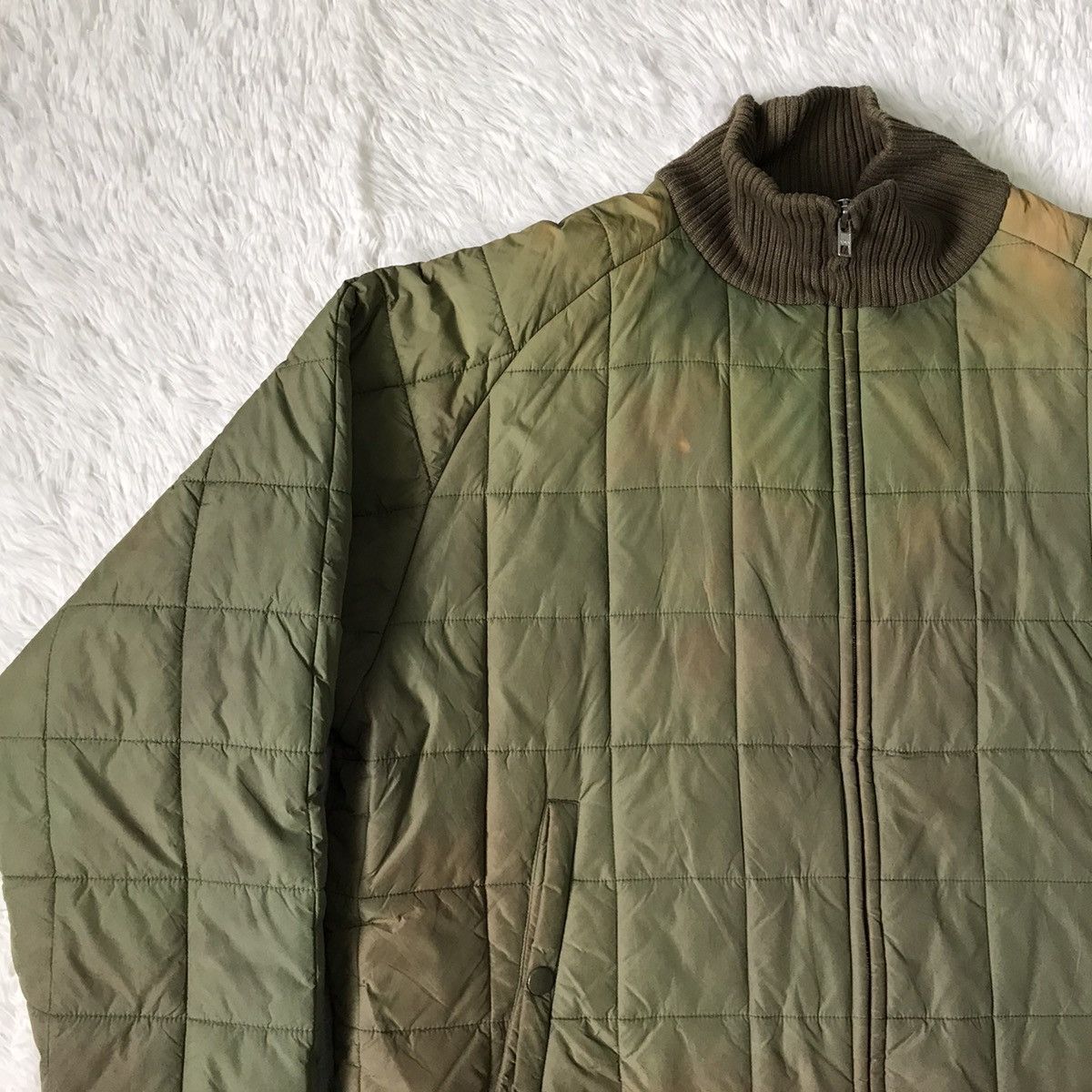 Alpha Industries Thrashed Faded Alpha Industries Quilted Style Jacket Size US XL / EU 56 / 4 - 3 Thumbnail