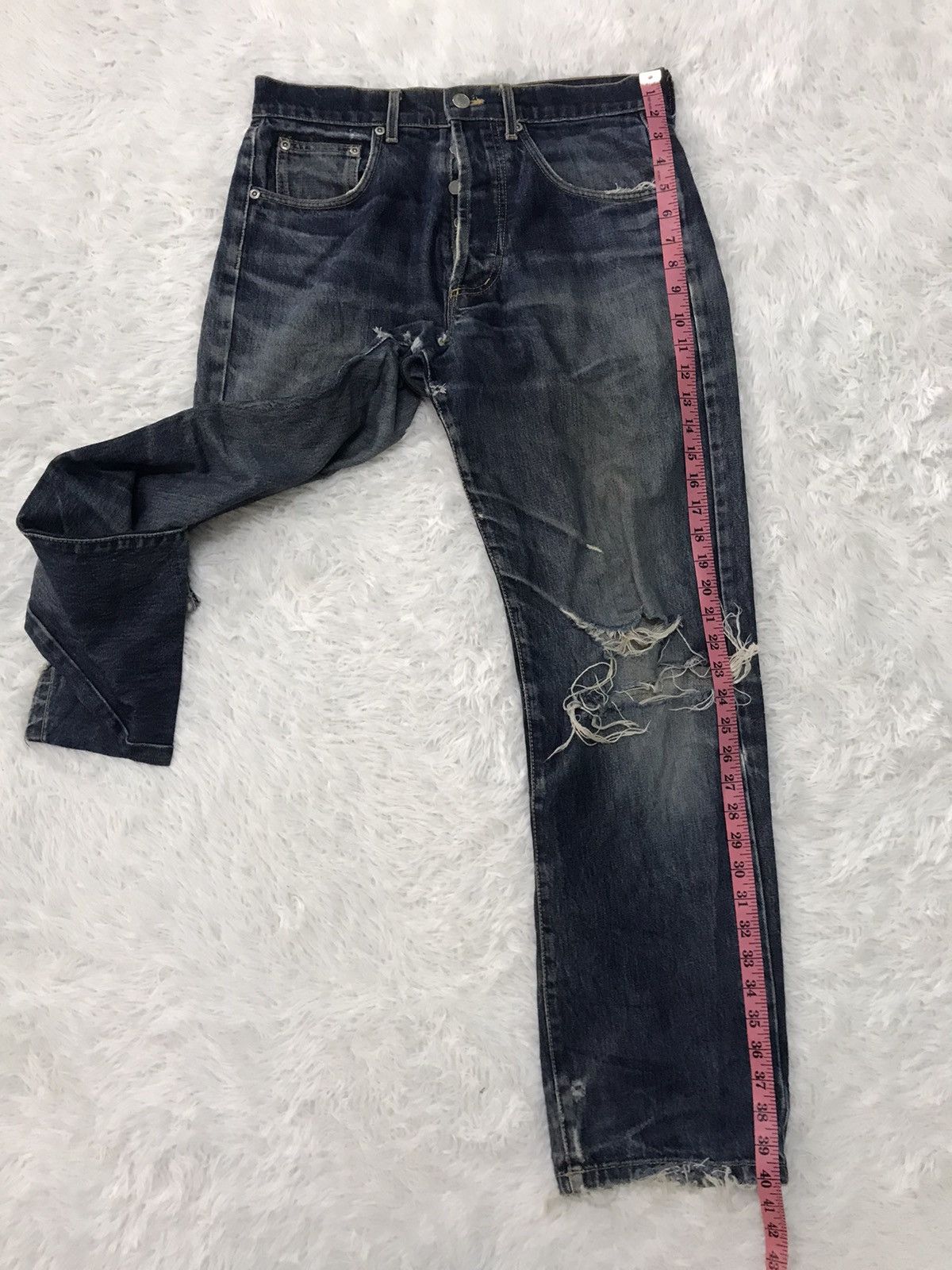 Stussy Distress Stussy International Jeans Denim Pant Made in Usa Size US 32 / EU 48 - 23 Thumbnail