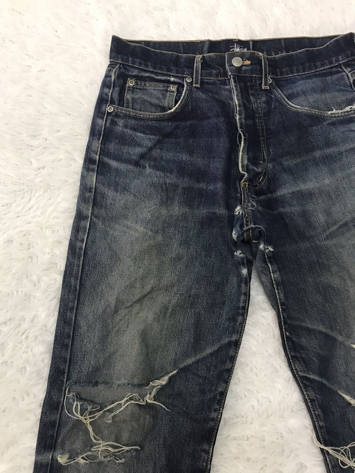Stussy Distress Stussy International Jeans Denim Pant Made in Usa Size US 32 / EU 48 - 6 Thumbnail