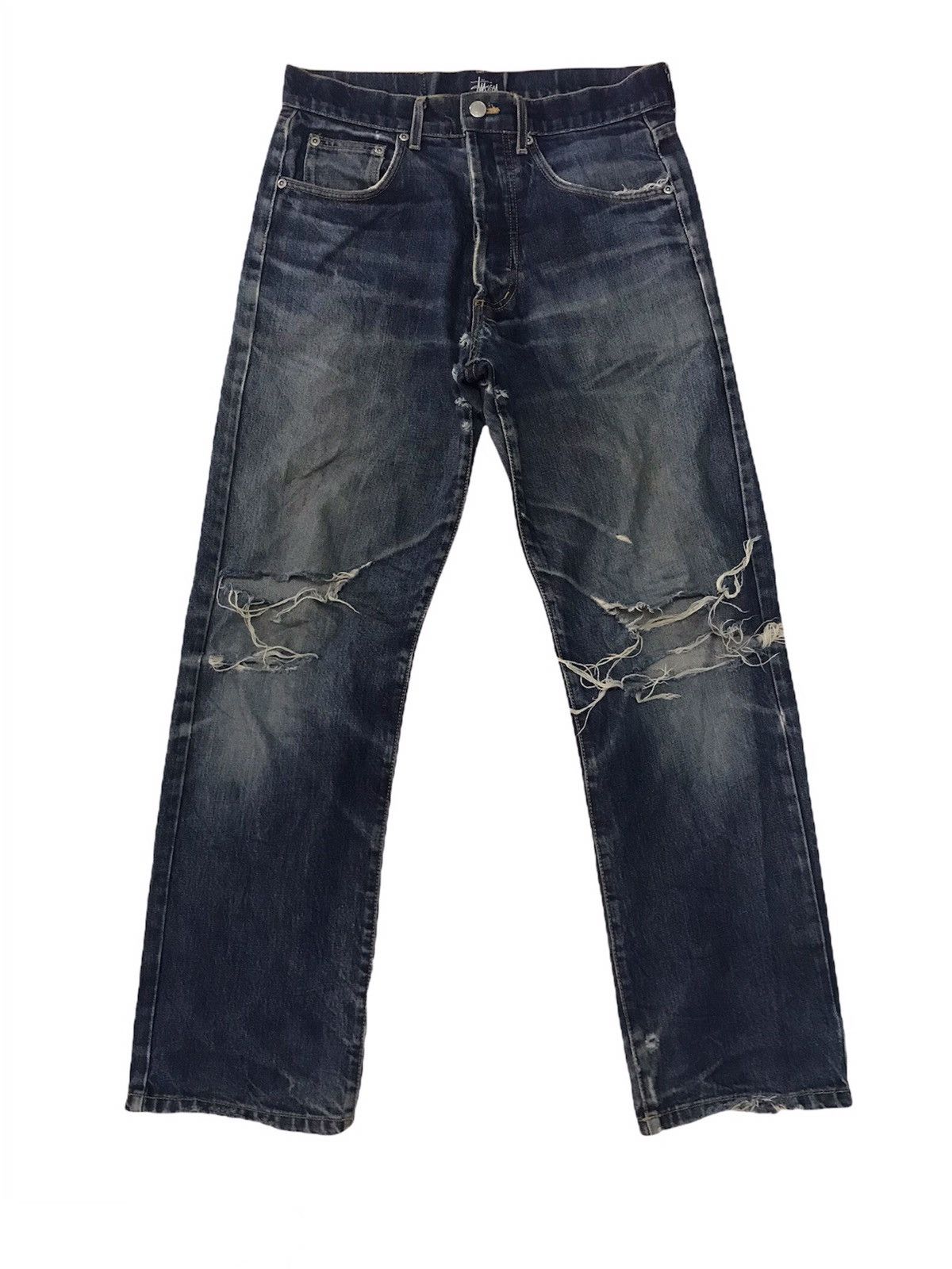 Stussy Work pant distressed leather 30 Stussy Distressed Leather
