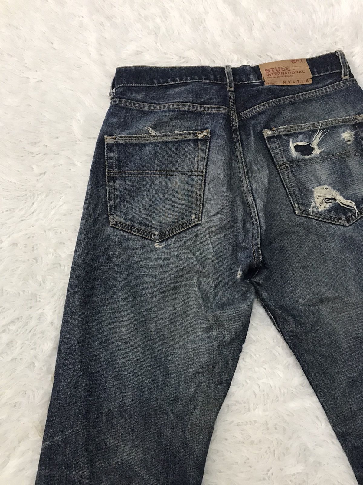 Stussy Distress Stussy International Jeans Denim Pant Made in Usa Size US 32 / EU 48 - 12 Thumbnail