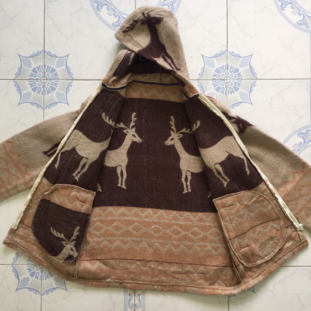 Japanese Brand Big Deers Novajo Design Style Sweater Zipper Jacket Hoodie Size US M / EU 48-50 / 2 - 16 Thumbnail