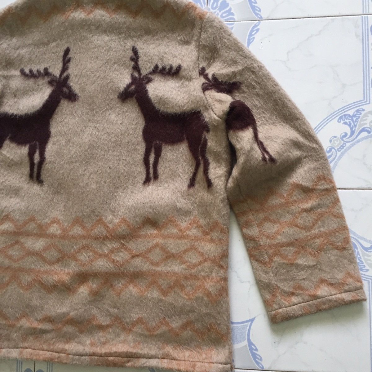 Japanese Brand Big Deers Novajo Design Style Sweater Zipper Jacket Hoodie Size US M / EU 48-50 / 2 - 10 Thumbnail
