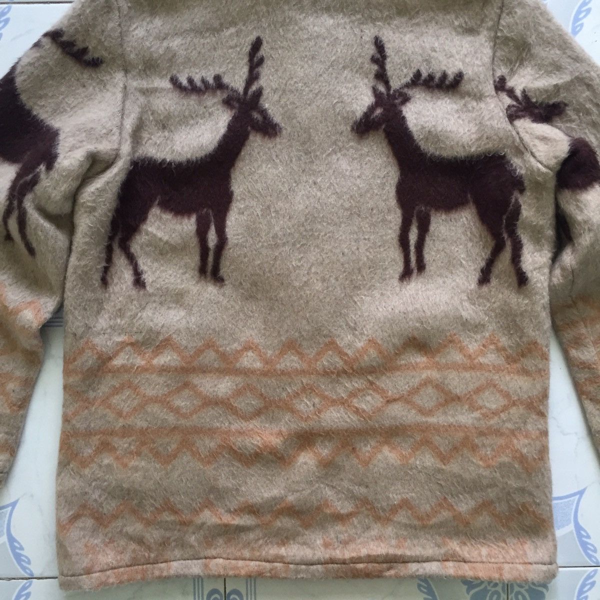 Japanese Brand Big Deers Novajo Design Style Sweater Zipper Jacket Hoodie Size US M / EU 48-50 / 2 - 12 Thumbnail