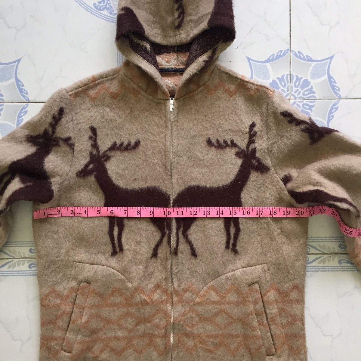 Japanese Brand Big Deers Novajo Design Style Sweater Zipper Jacket Hoodie Size US M / EU 48-50 / 2 - 18 Thumbnail