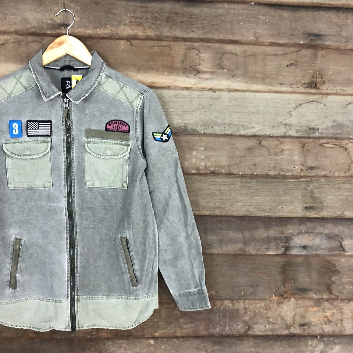 Japanese Brand Art Class military Grey Denim Jacket #4631 Size US S / EU 44-46 / 1 - 5 Thumbnail